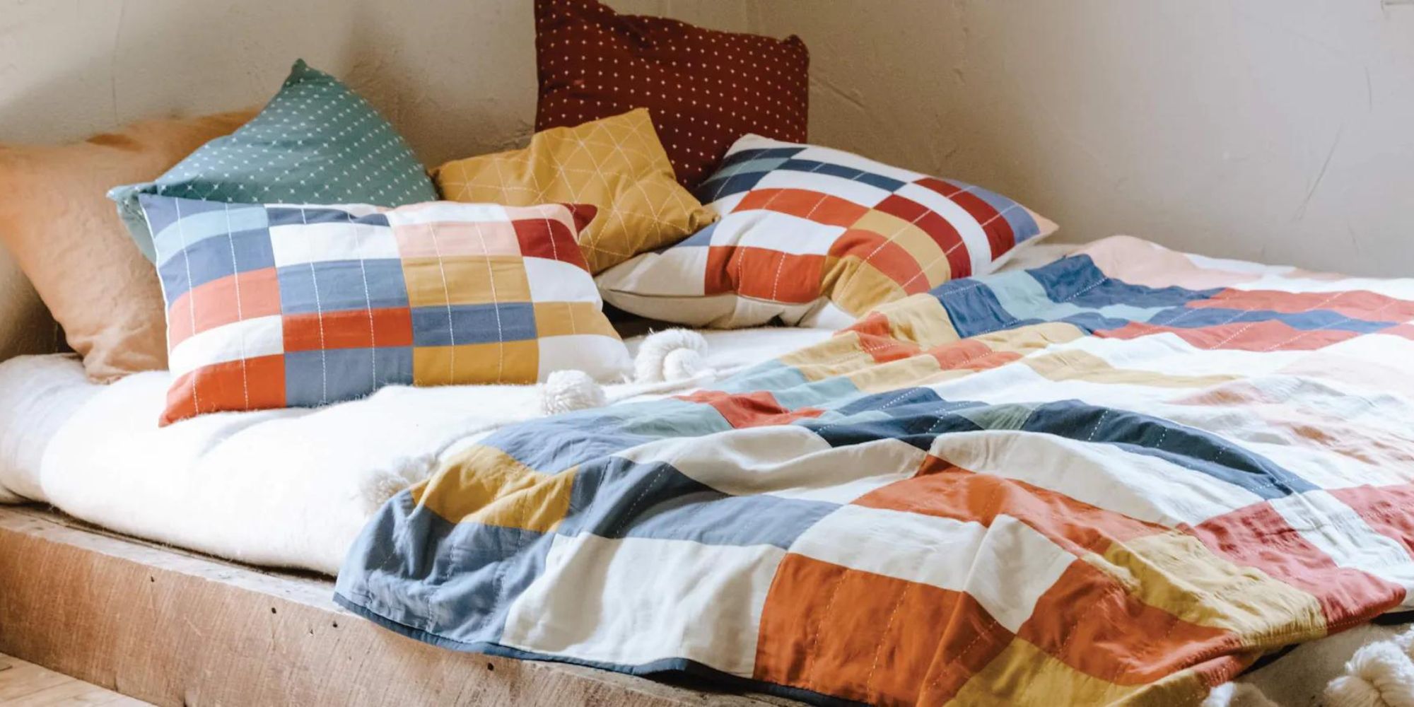 Colourful quilt set by Indian brand Anchal.