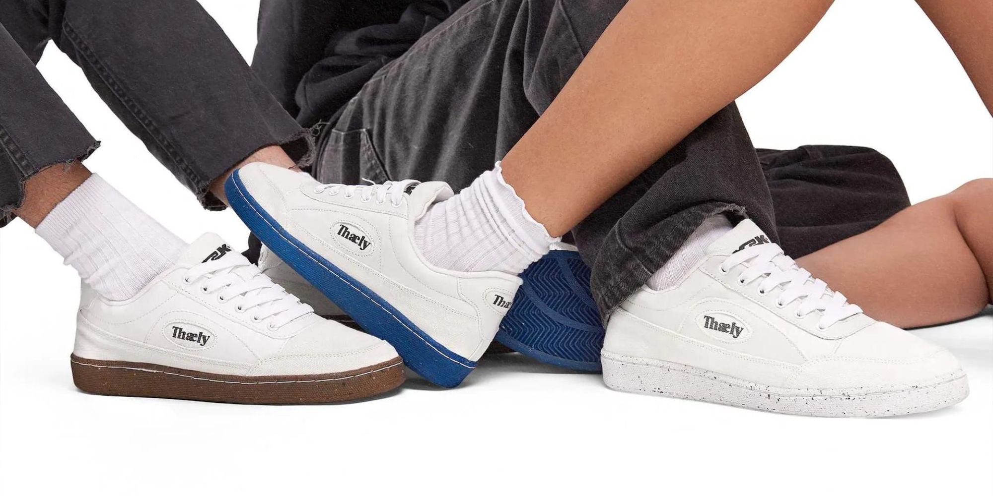 Vegan sneakers made from recycled plastic designed by Thaely.