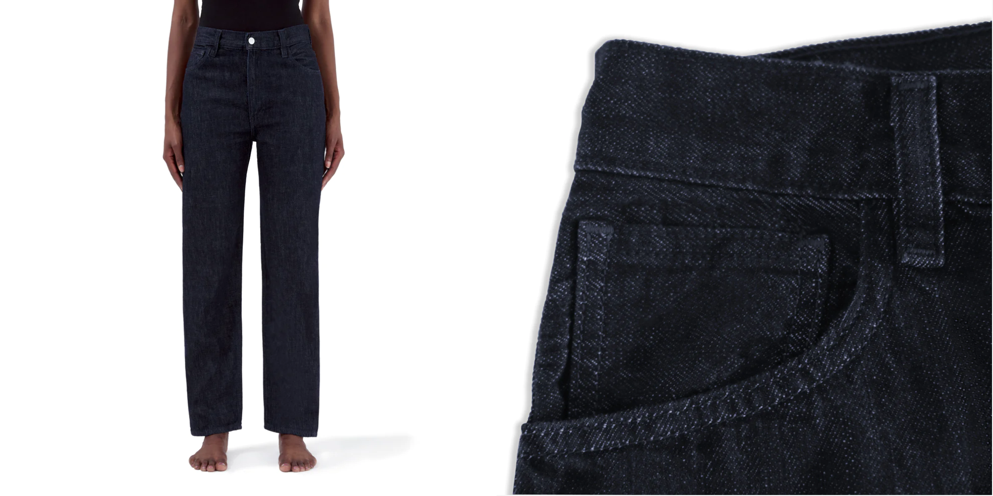 Someone in raw selvedge denim jeans by non.