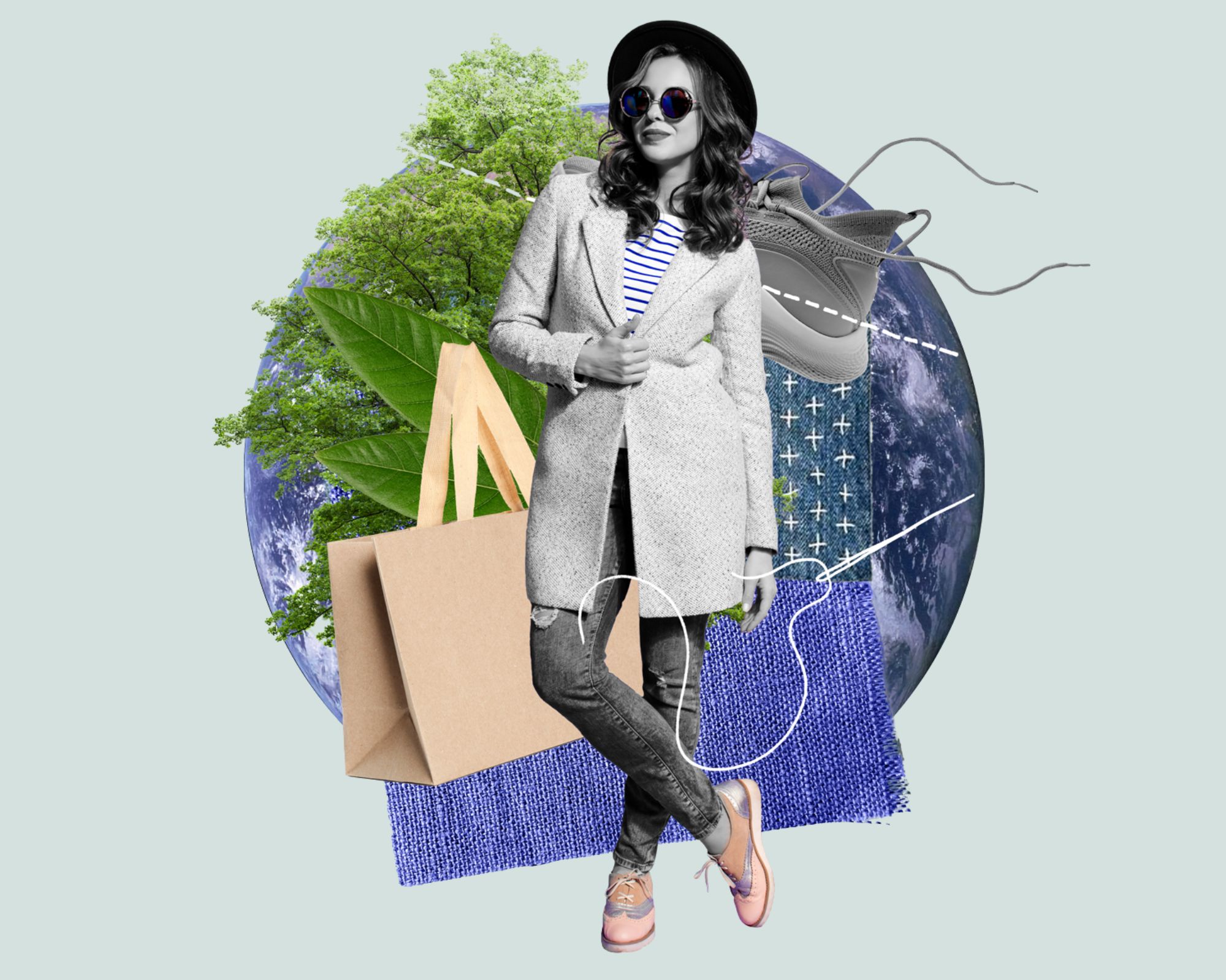 An eco fashion collage image from Boxer.