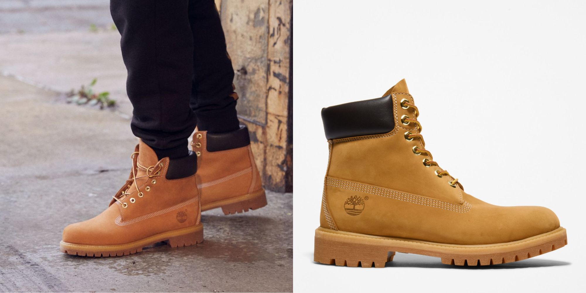 Brown dock boots by Timberlands.