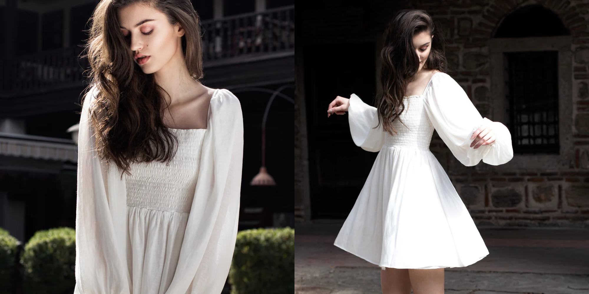 Someone spinning in linen dress by Bastet Noir.