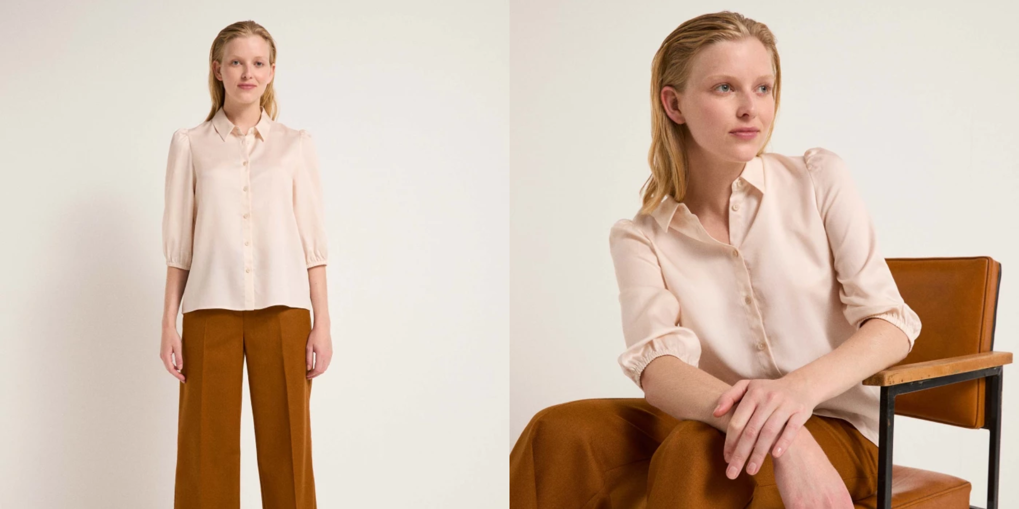 Someone wearing Tencel blouse by LANIUS.