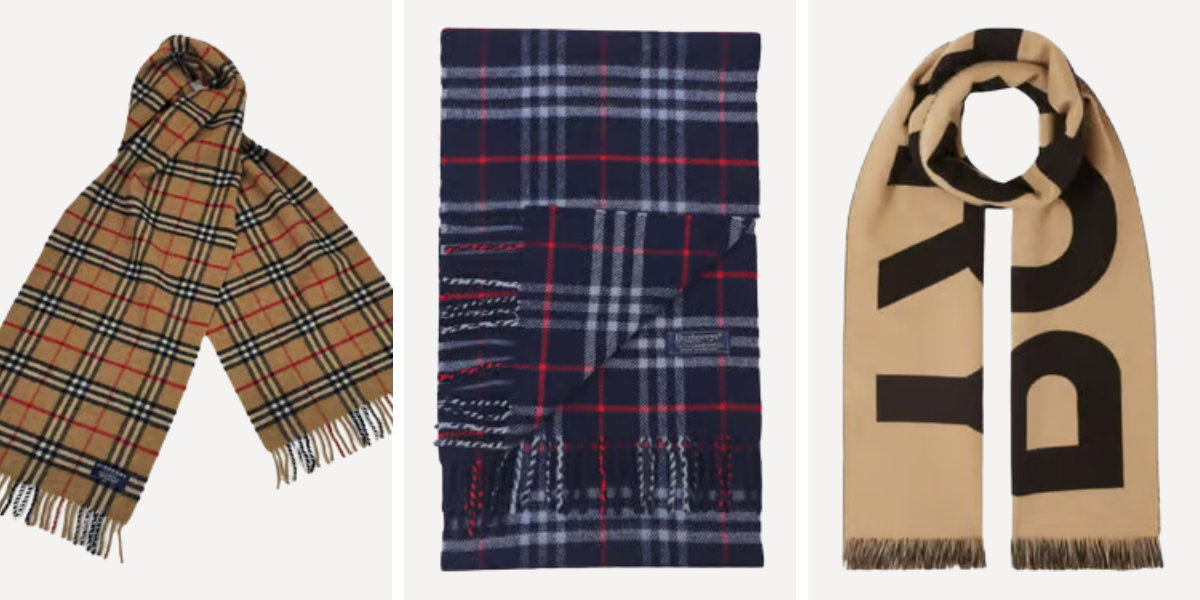 burbery scarves at Vestiaire Collective.
