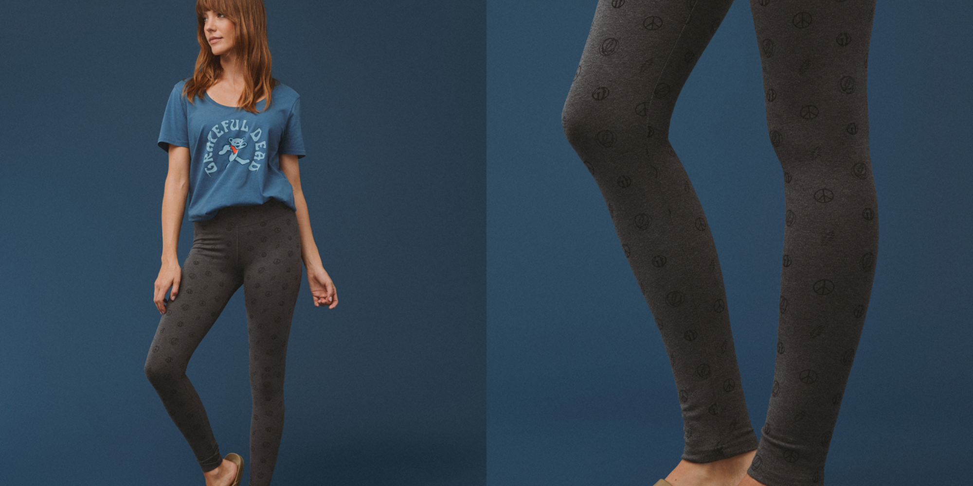 Someone posing wearing leggings by PACT.