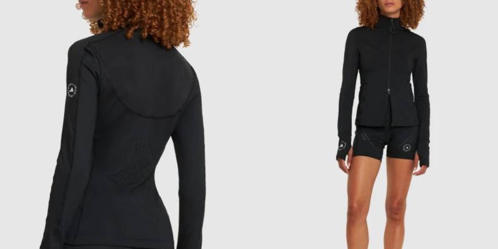 A black long sleeve mid-layer top from Stella McCartney.