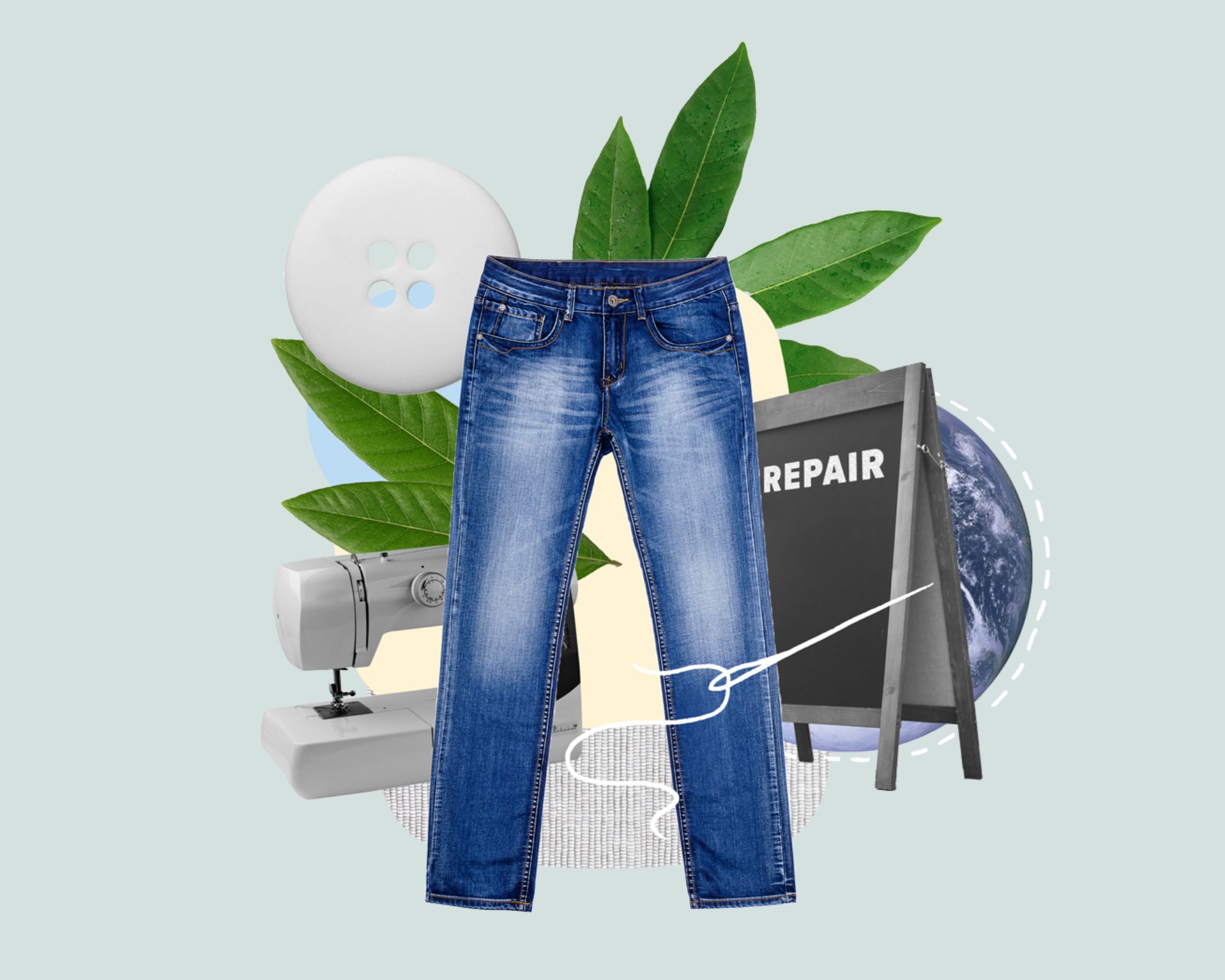 An eco fashion collage image from Boxer.