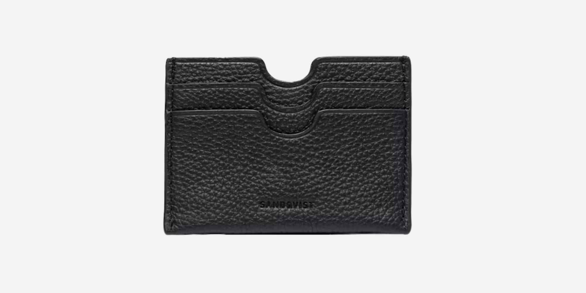 black leather cardholder from sandqvist