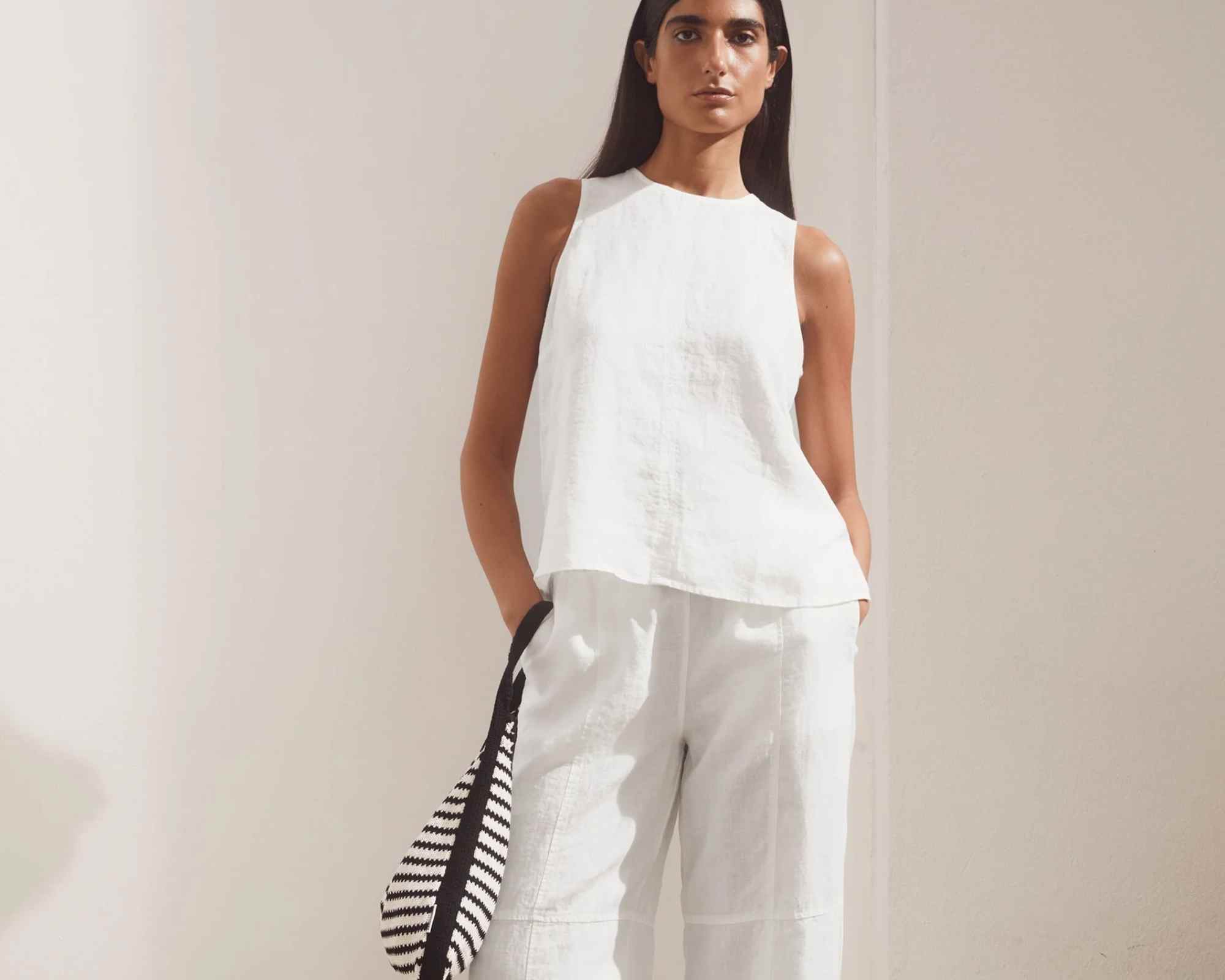 barrel leg trousers from armedangels