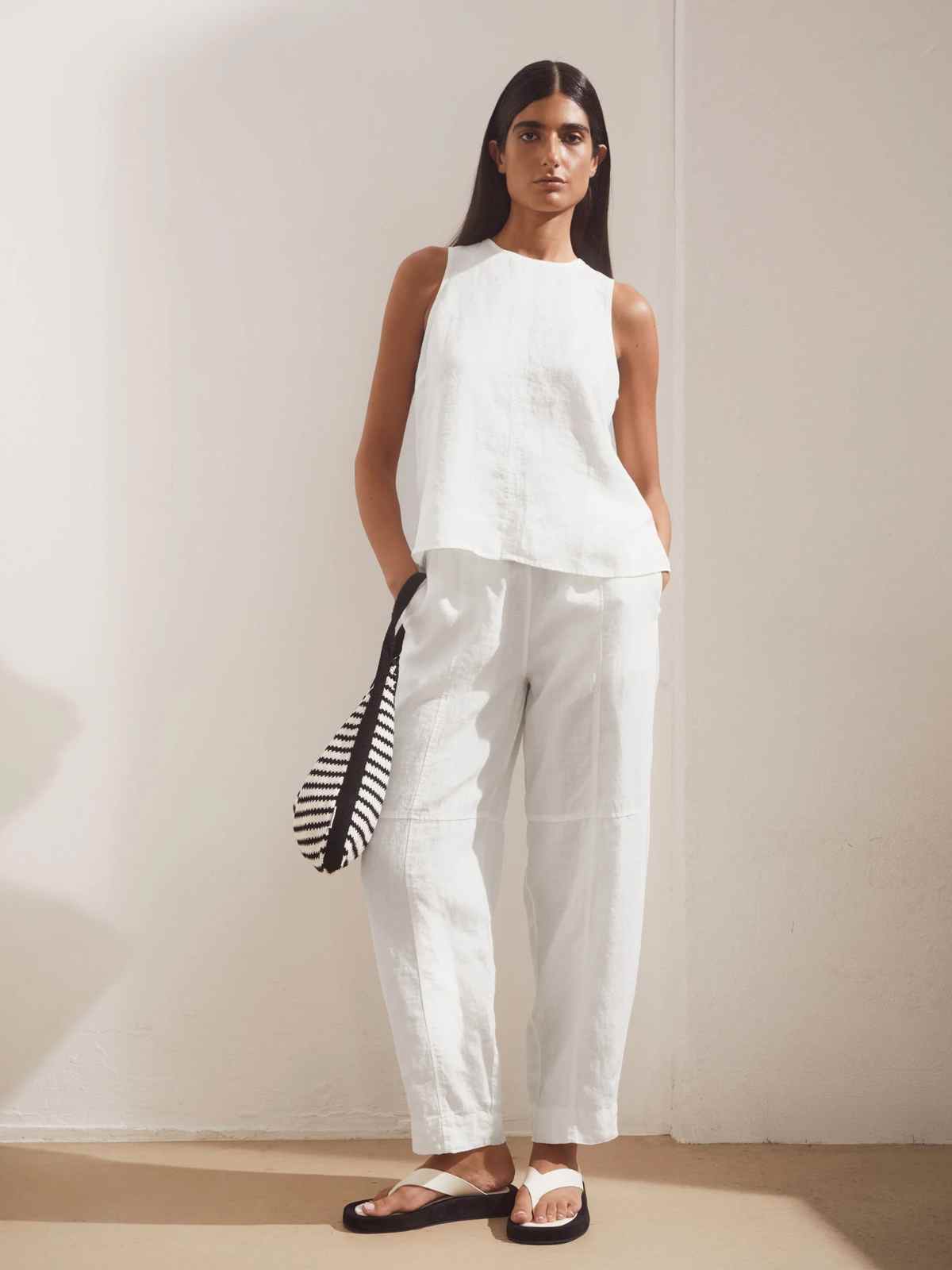 barrel leg trousers from armedangels