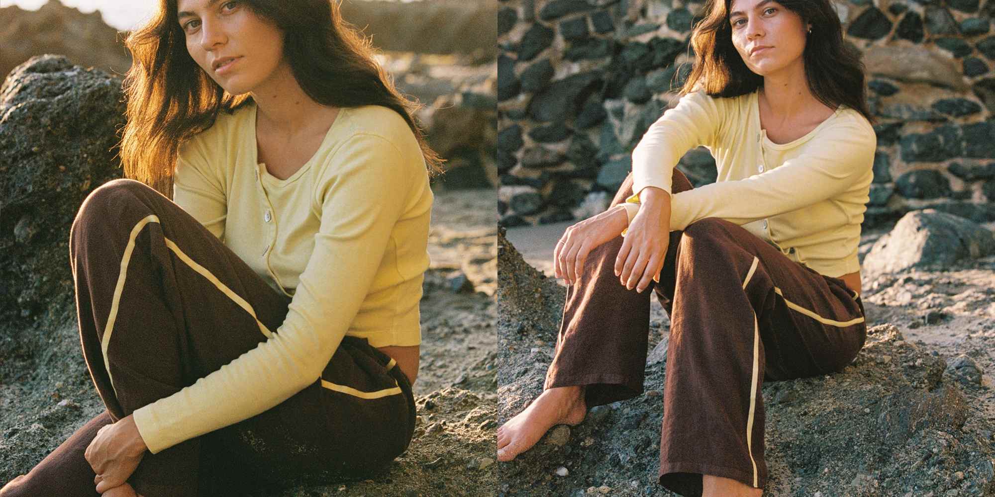 linen track pants from la relaxed