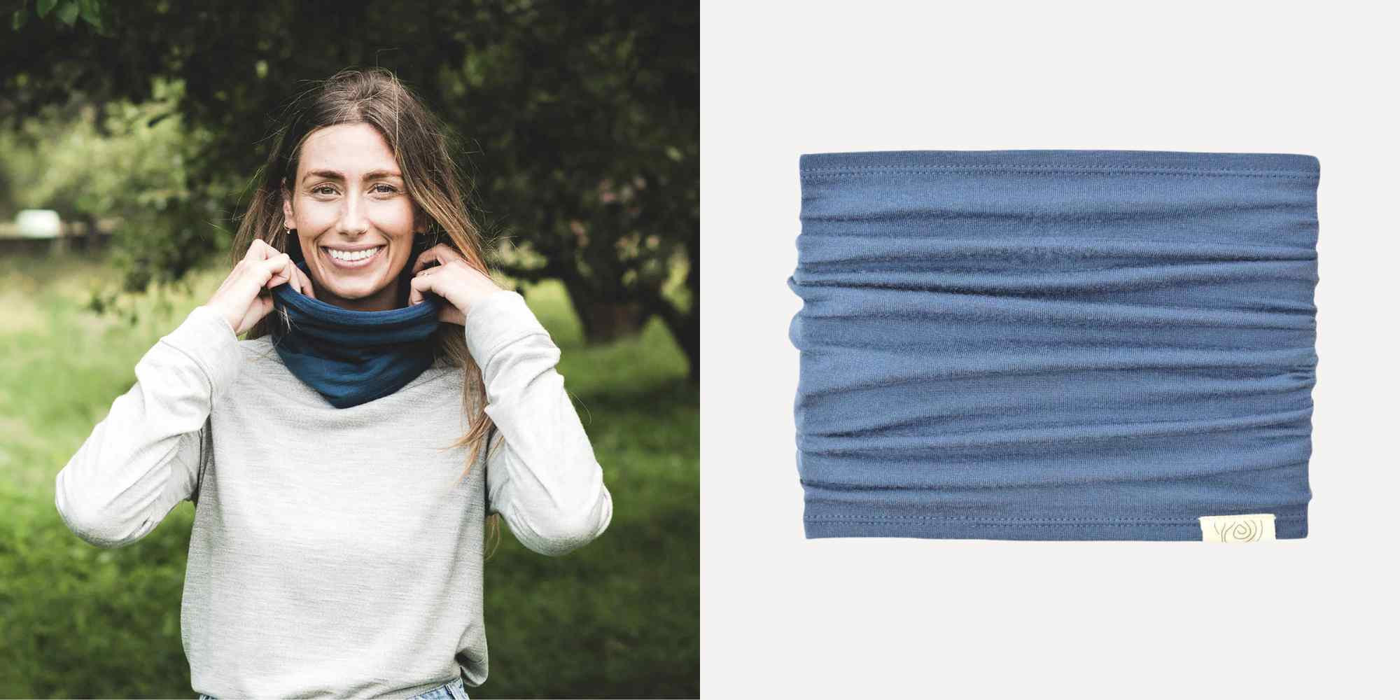 navy snood from nui organics