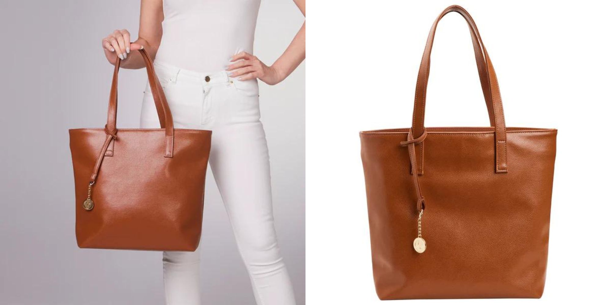 A brown vegan tote handbag by Svala made with Mirum.