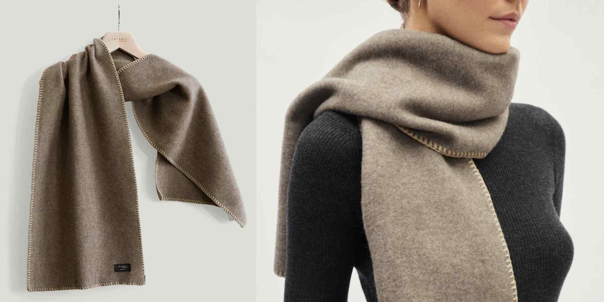 wool scarf from artknit studios