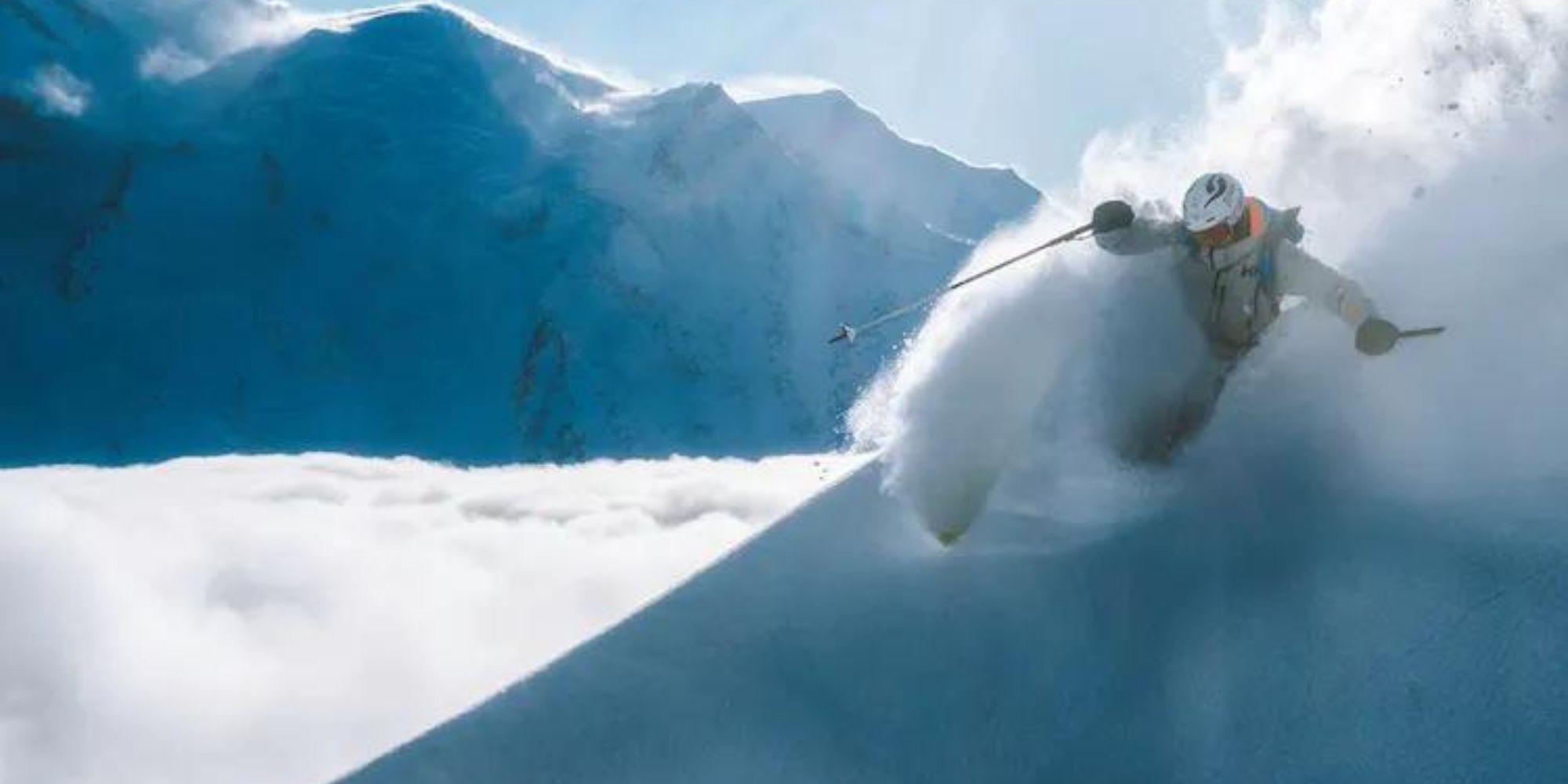 A skier wearing Helly Hansen activewear.