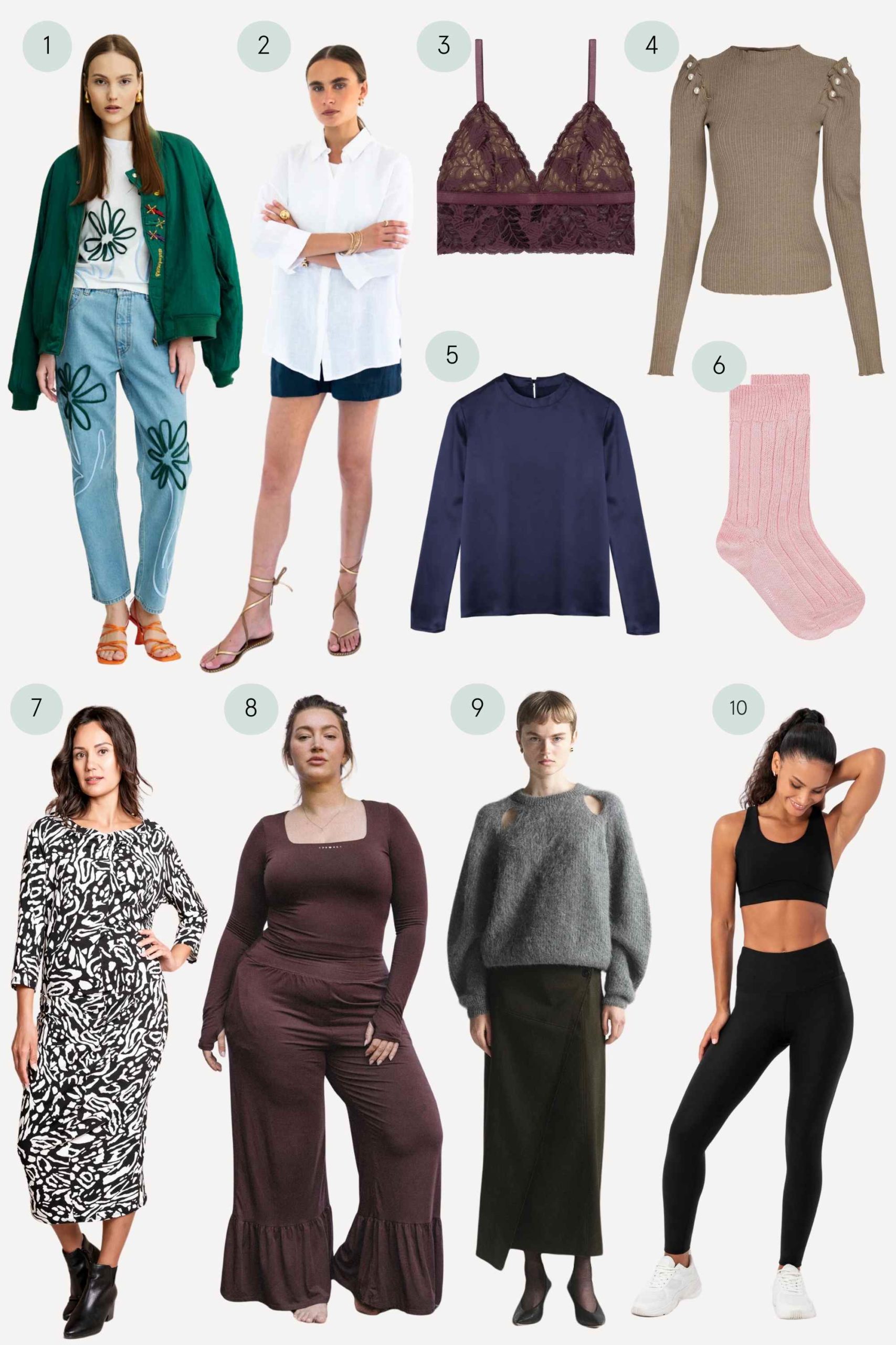 collage featuring products from more sustainable brands