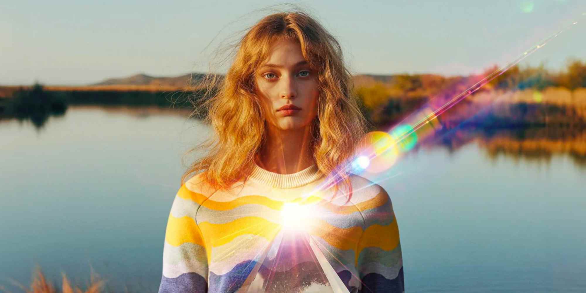 woman wearing Sheep Inc sweater