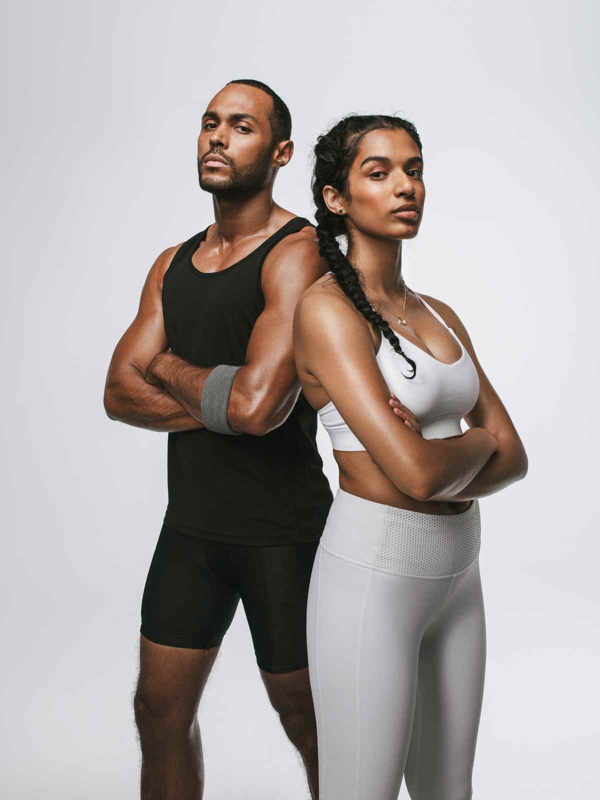 people wearing black and white sportswear