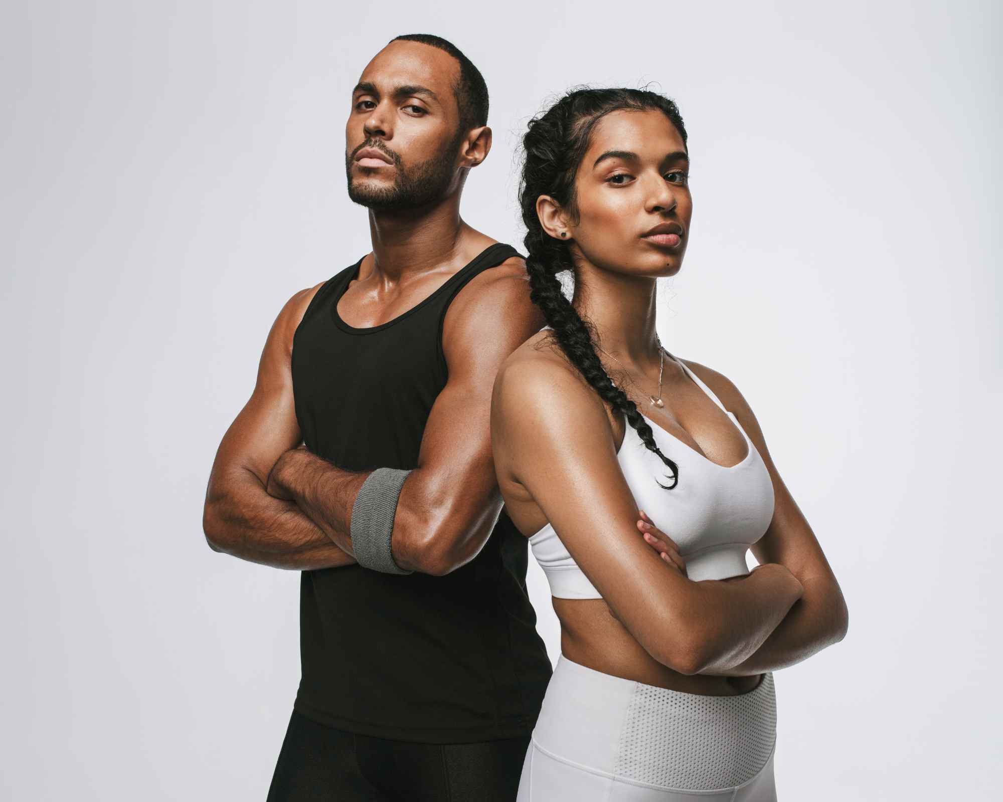 people wearing black and white sportswear