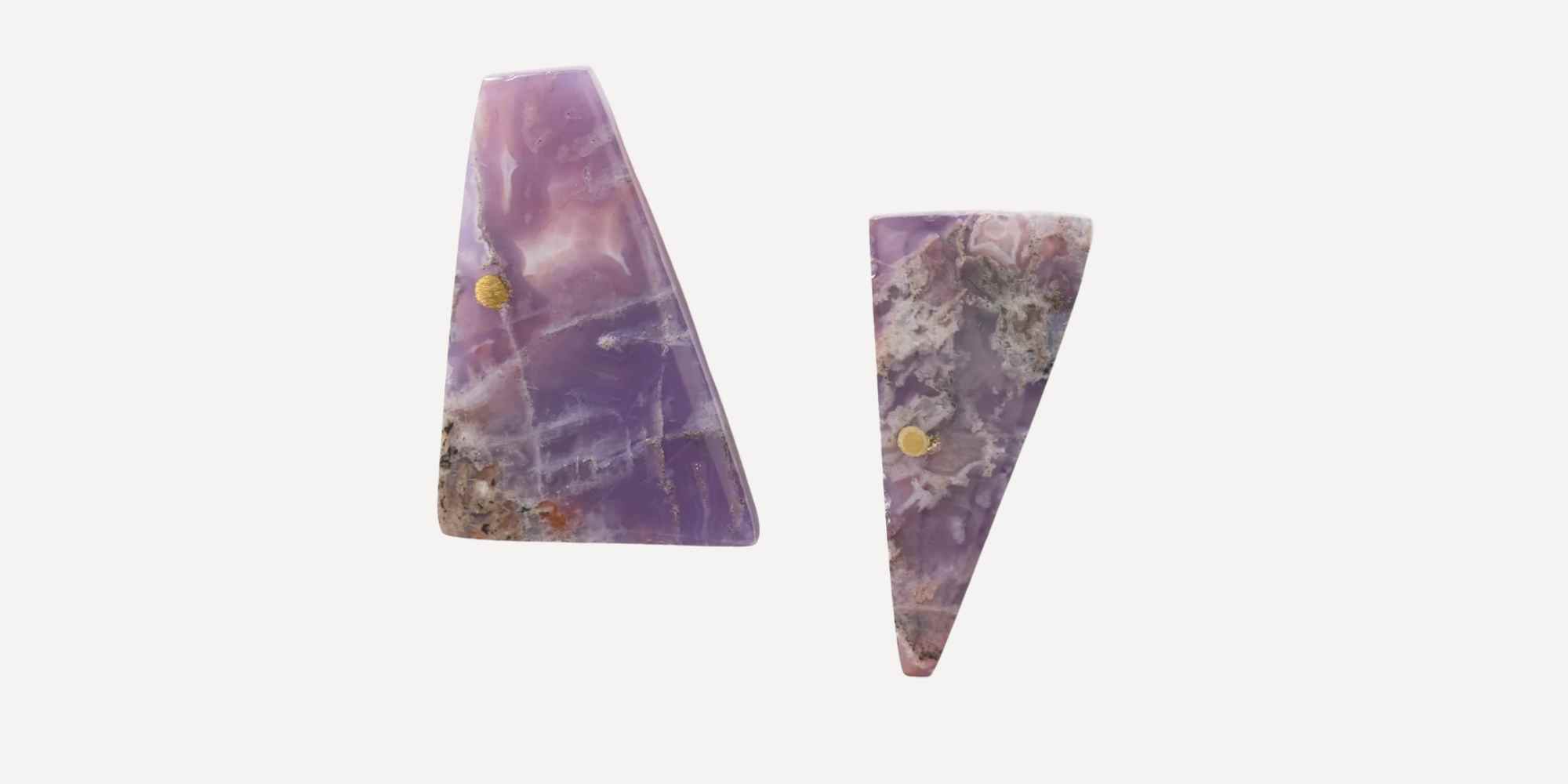 purple earrings from raven + lily