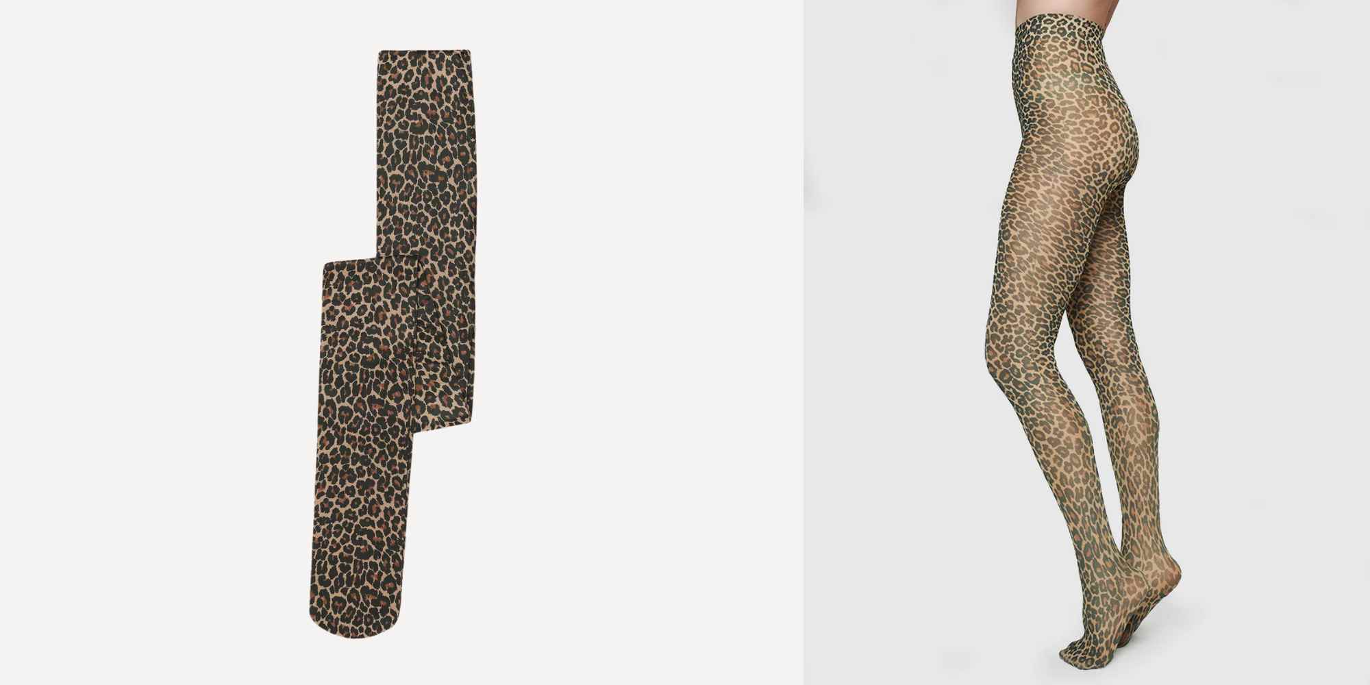 Leopard print tights from Swedish Stockings