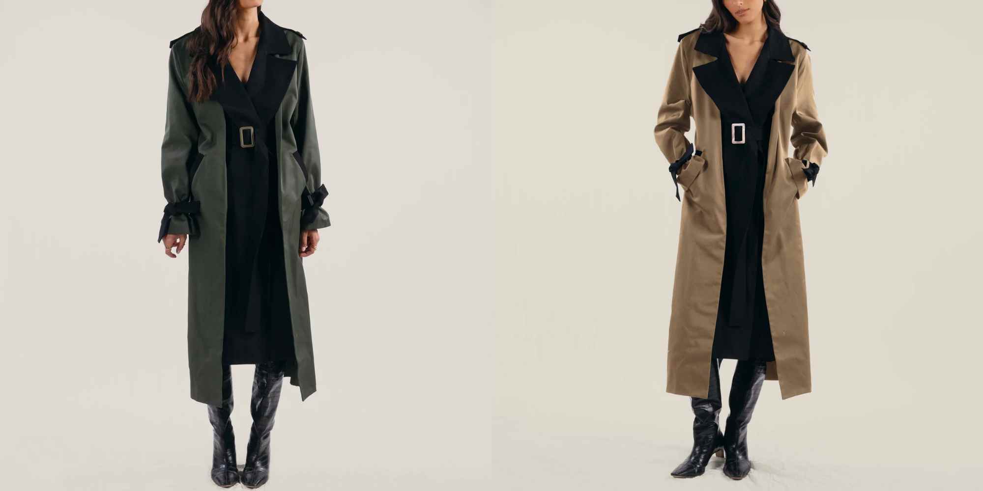 Person wearing Bastet Noir trench coat