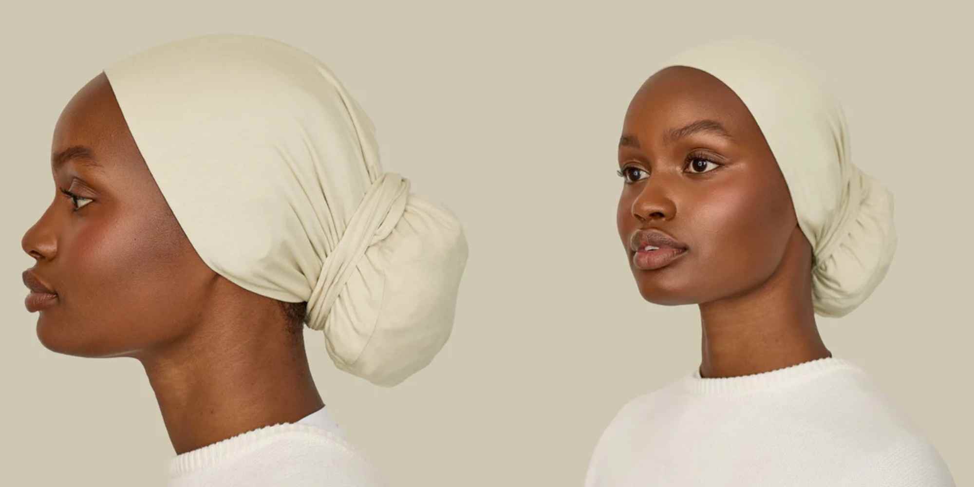 Person wearing silq rose bonnet