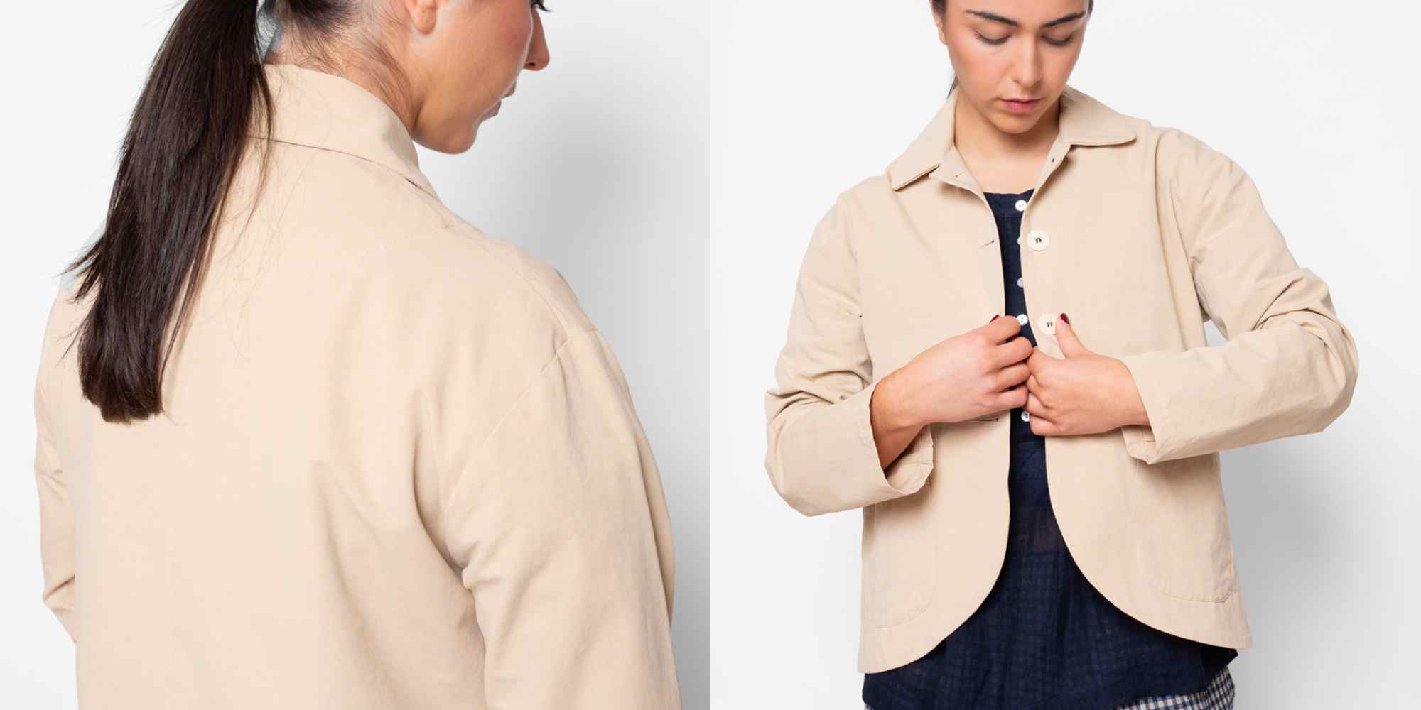 beige jacket from frske