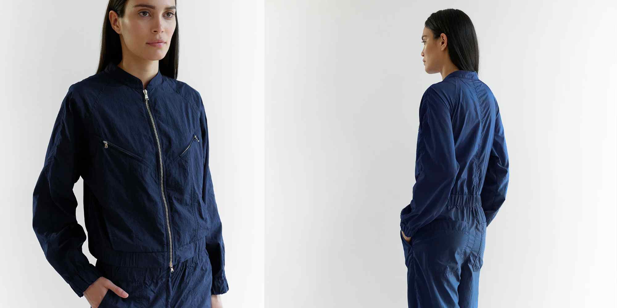 minimalist econyl bomber jacket