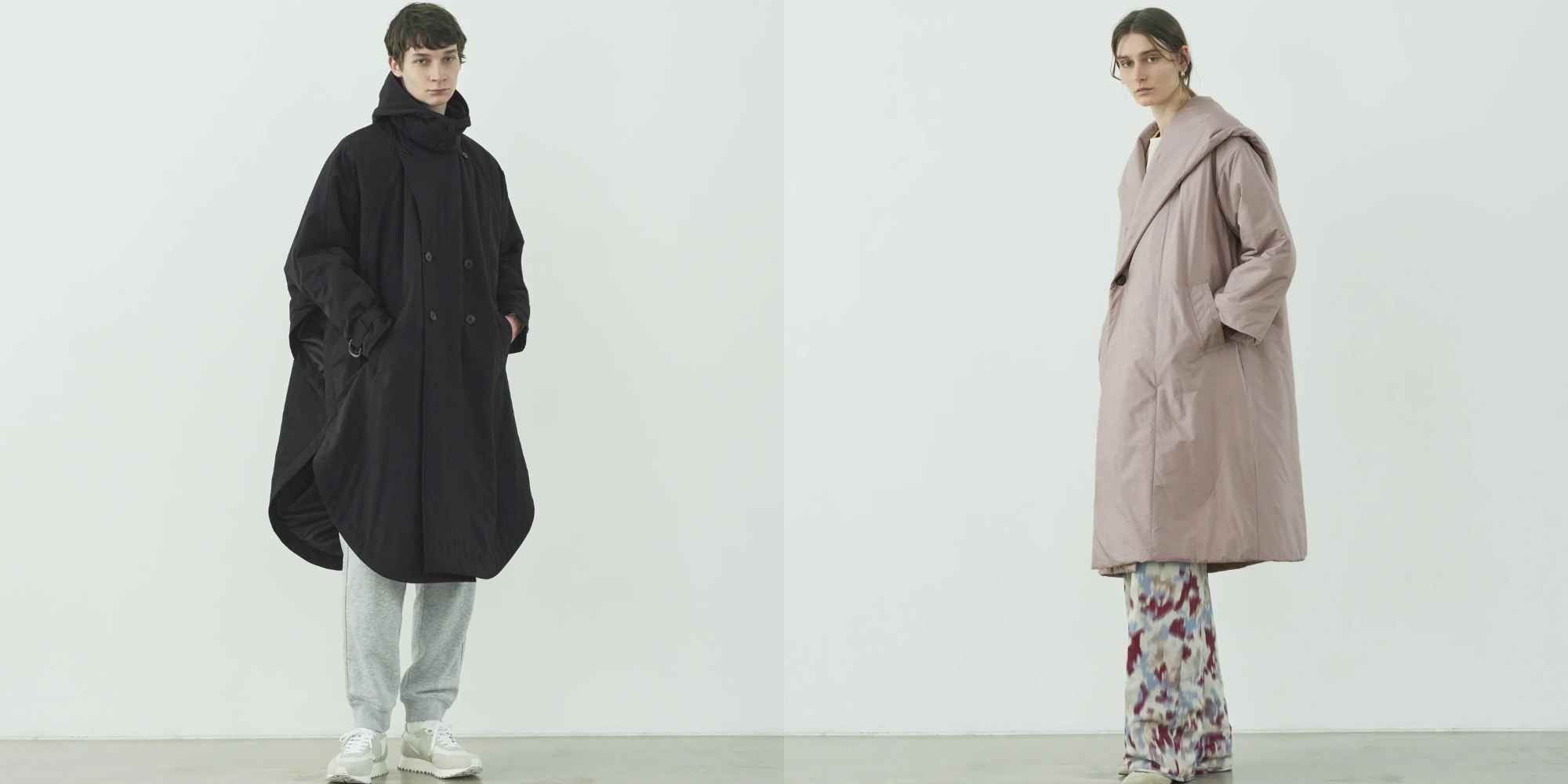 Models wearing coats from Kapok Knot