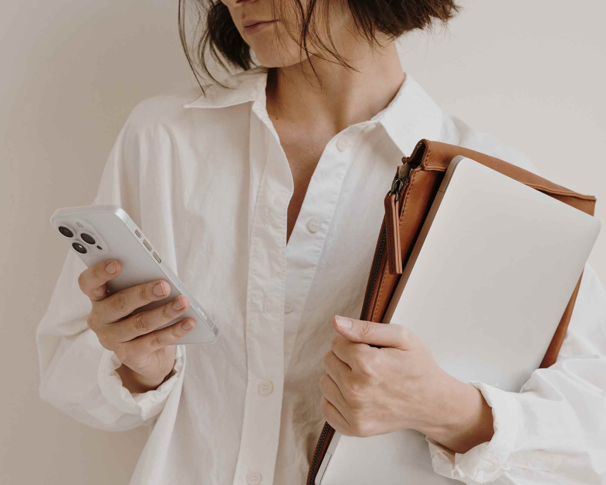 Person holding phone