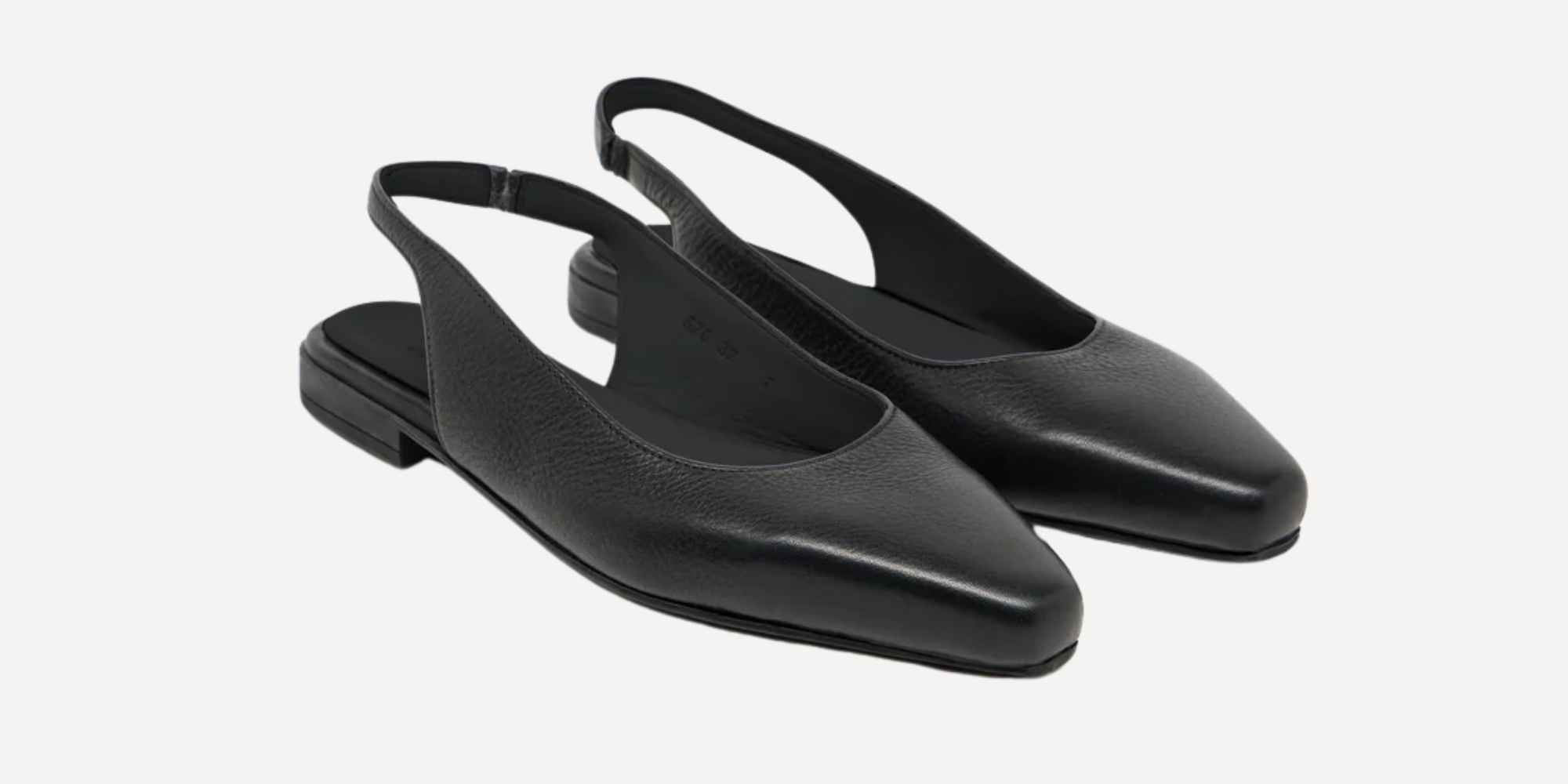 black flat slingback shoes from lanius
