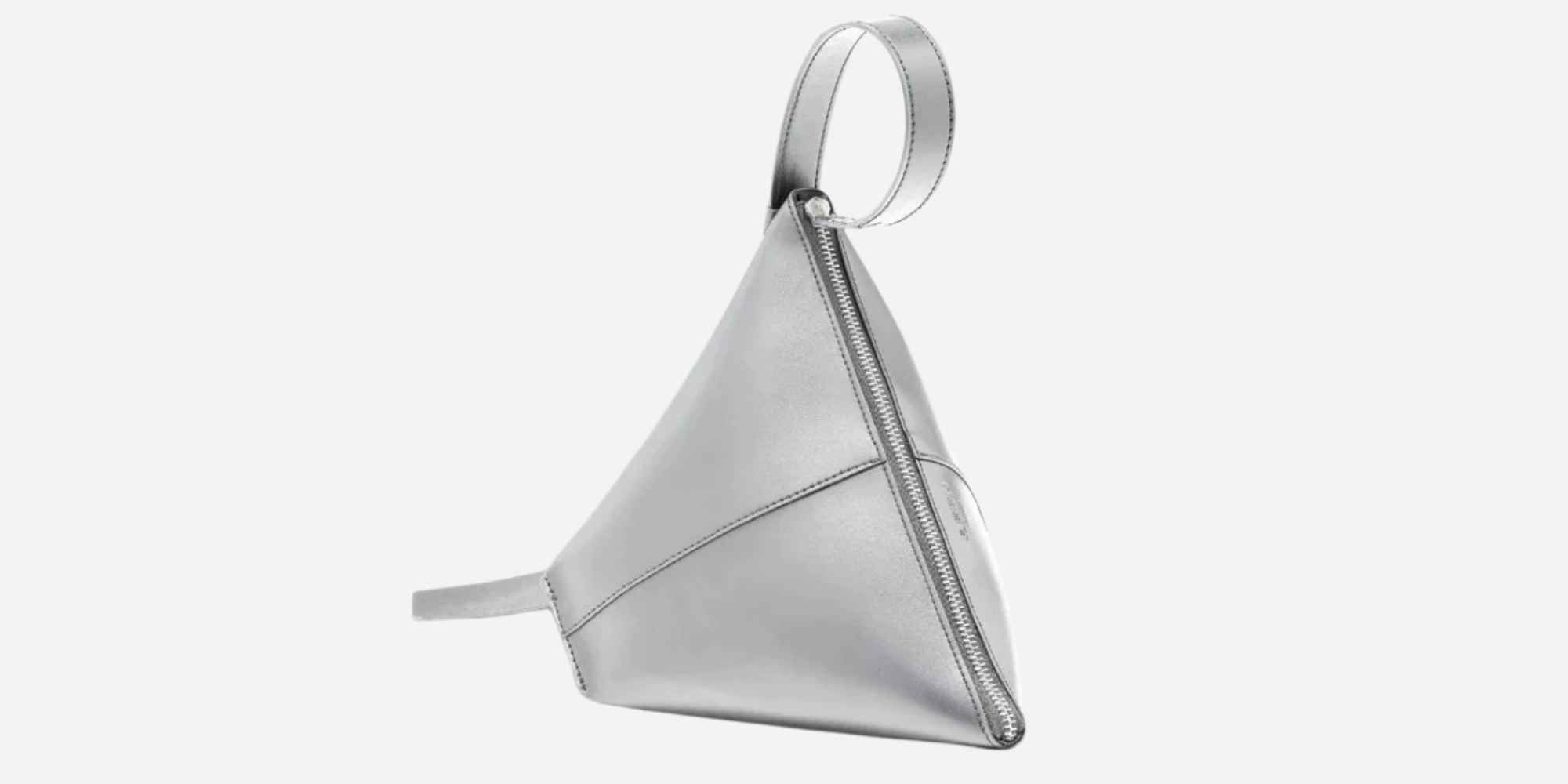 silver clutch bag from been london