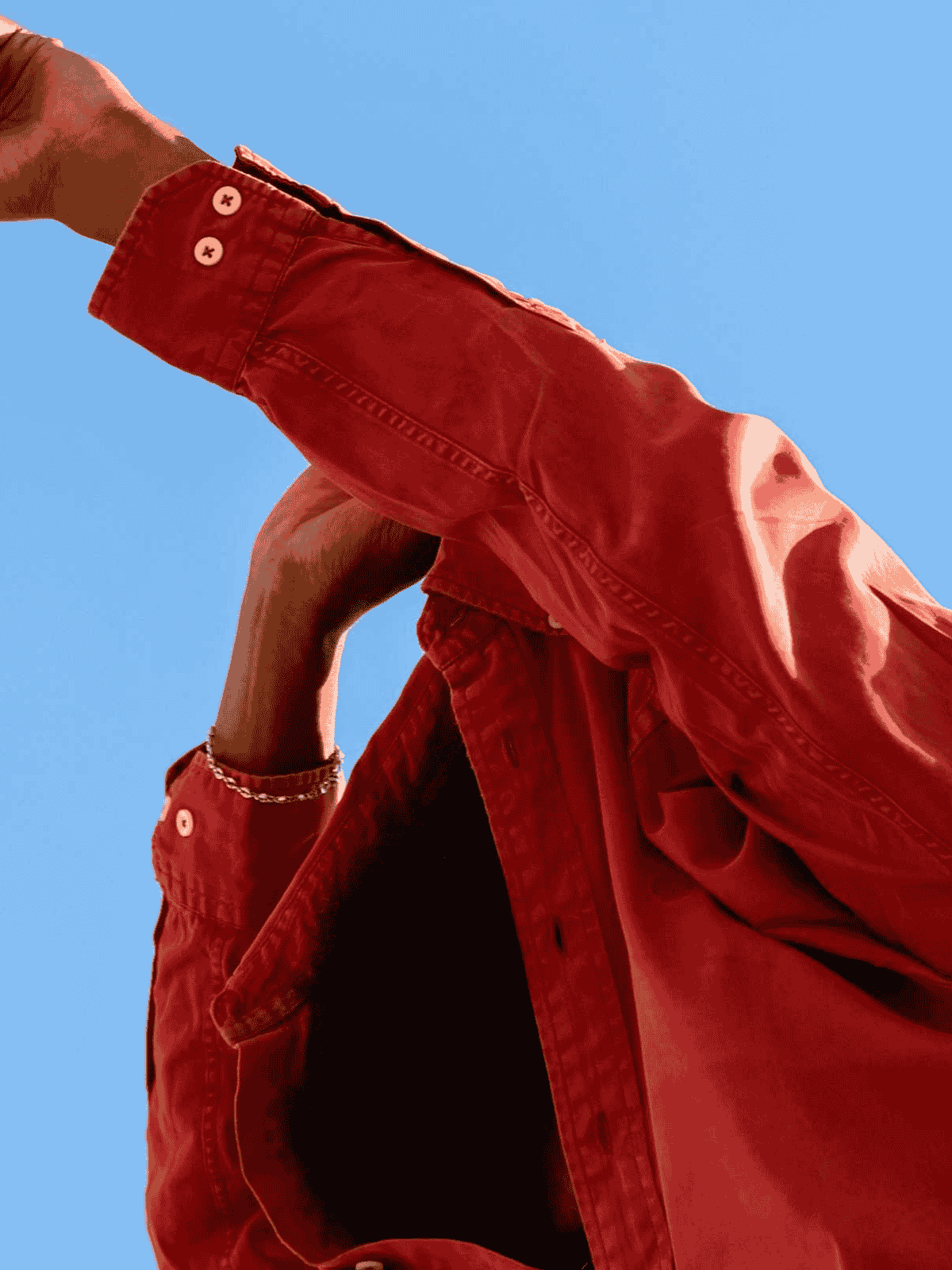 Person in red jacket