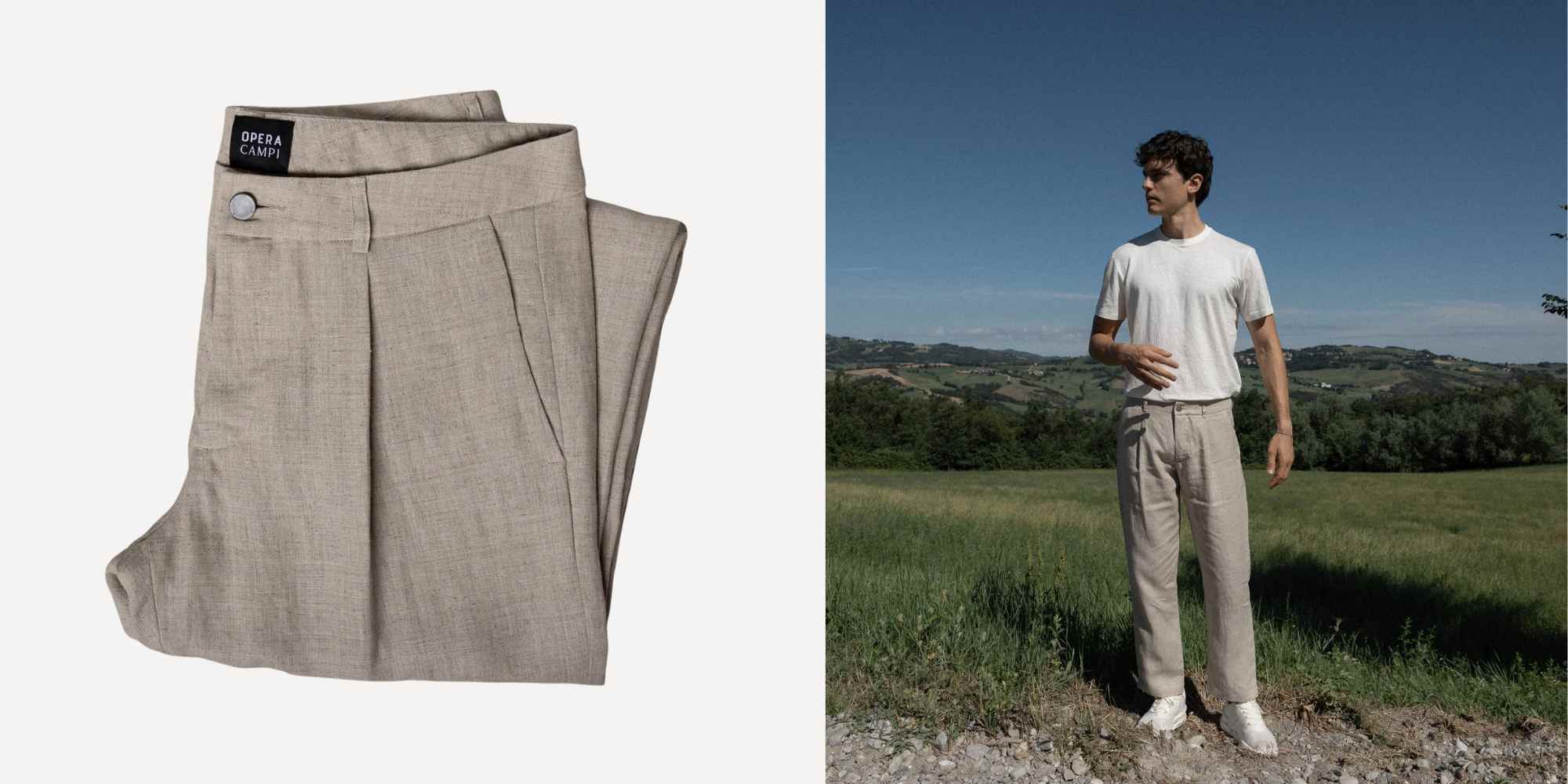 Beige trousers from Opera Campi
