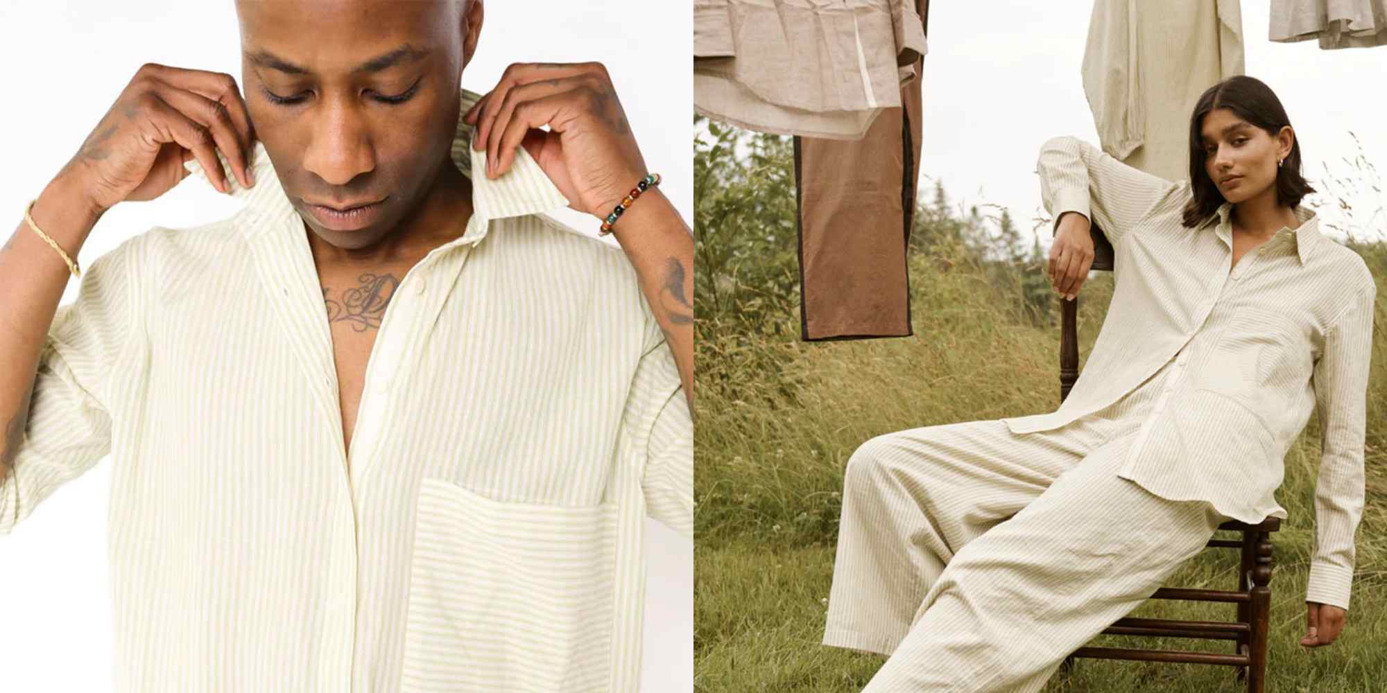 gender neutral striped shirt from seek collective