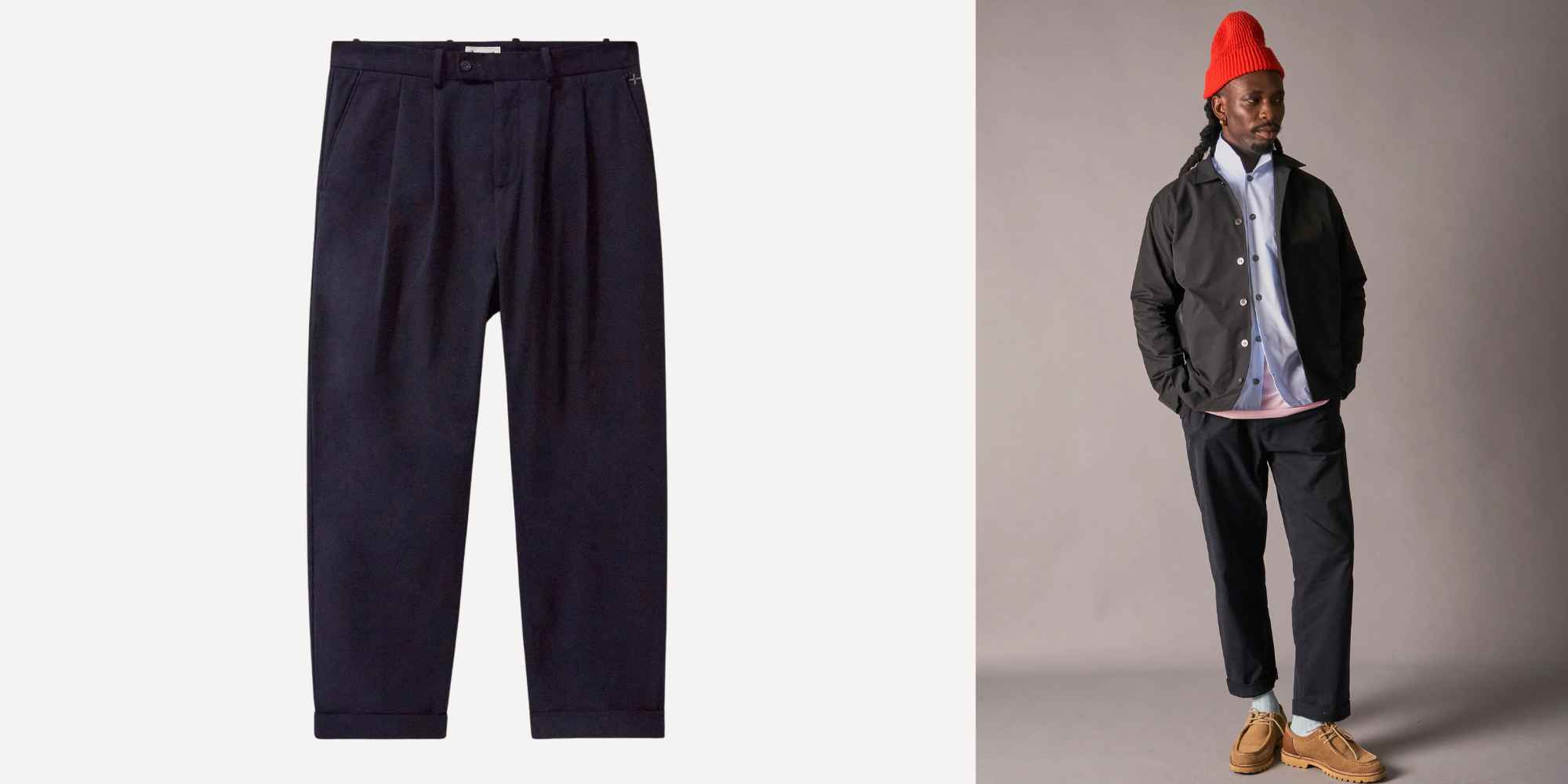 pleated trousers from neem