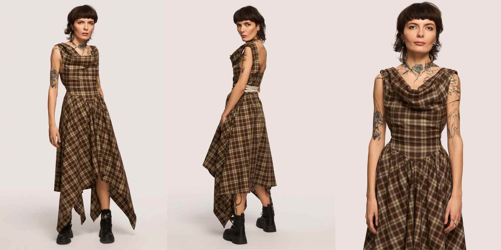 vegan tartan dress from loudbodies