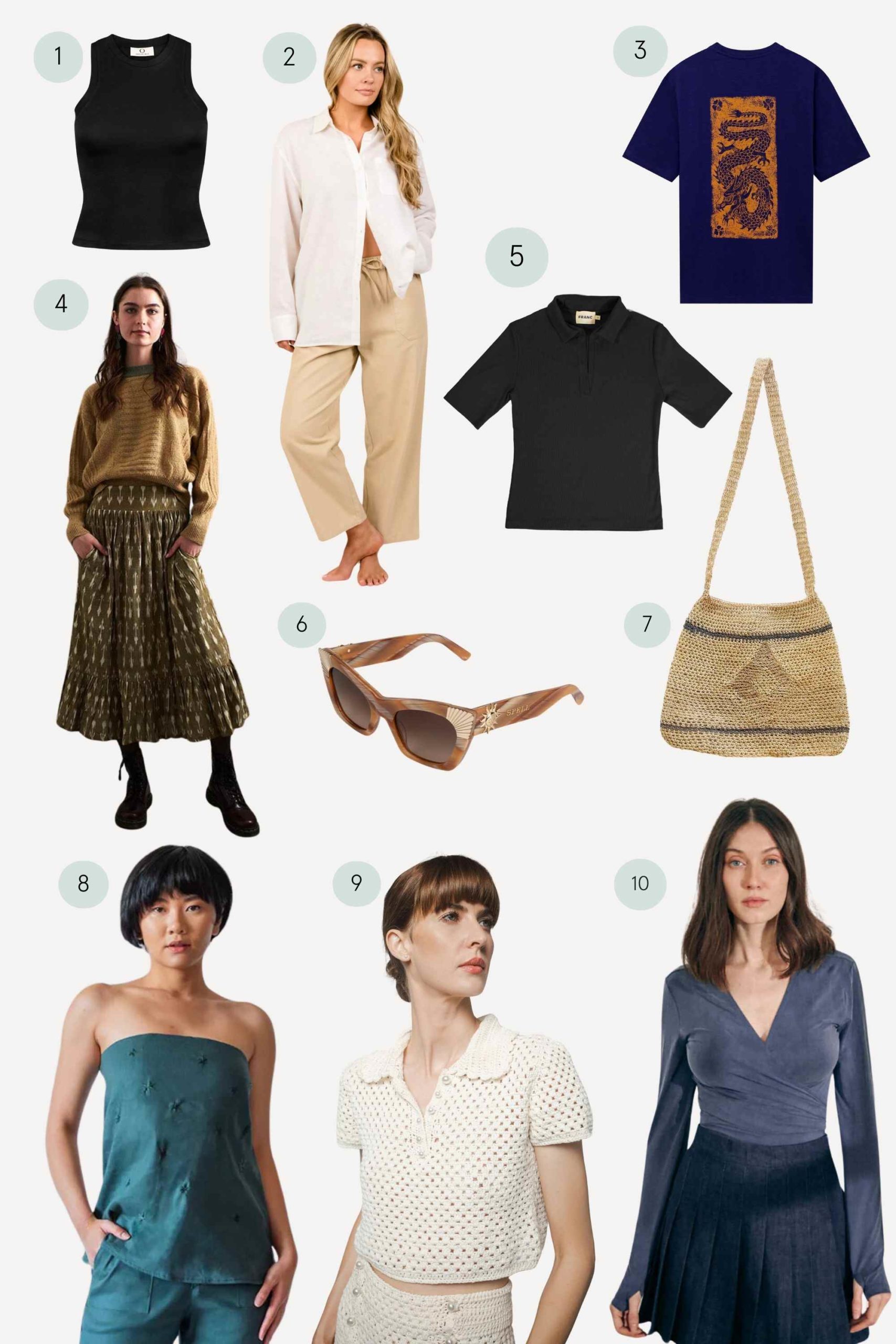 Collage featuring more sustainable products