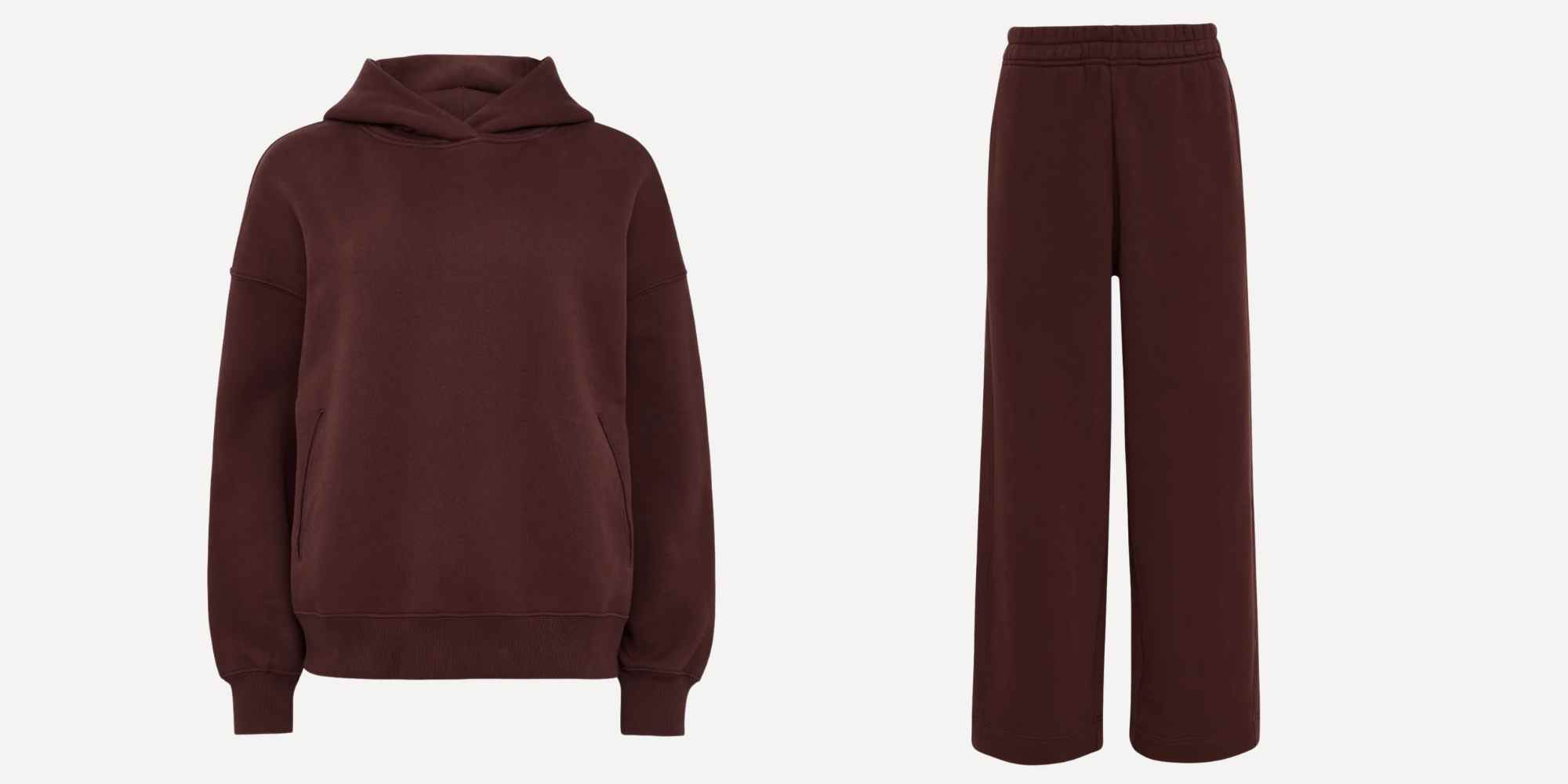 burgundy loungewear from ninety percent