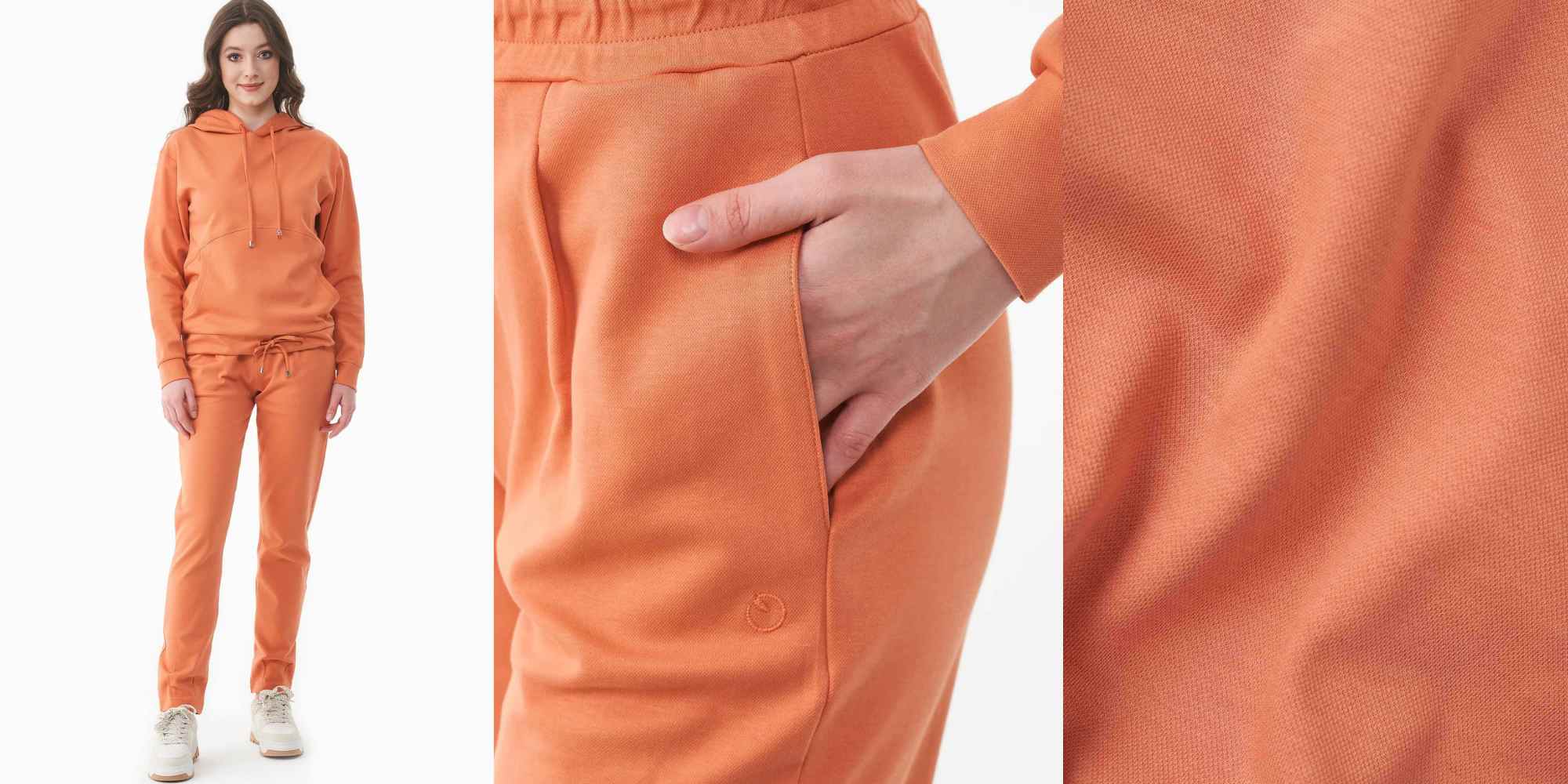 orange loungewear set from organication