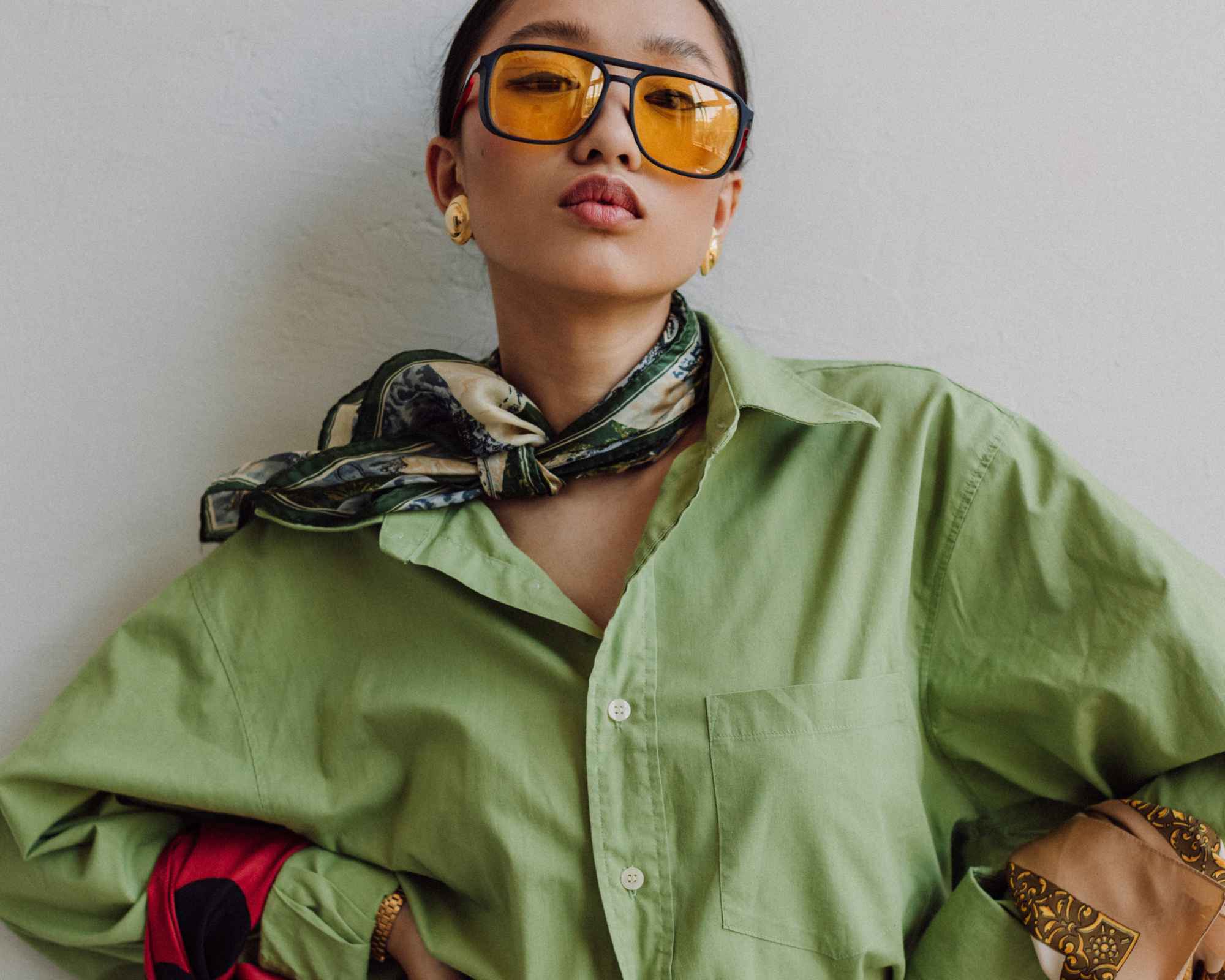 person wearing vintage inspired clothing