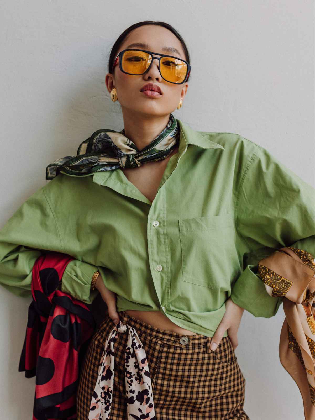 person wearing vintage inspired clothing