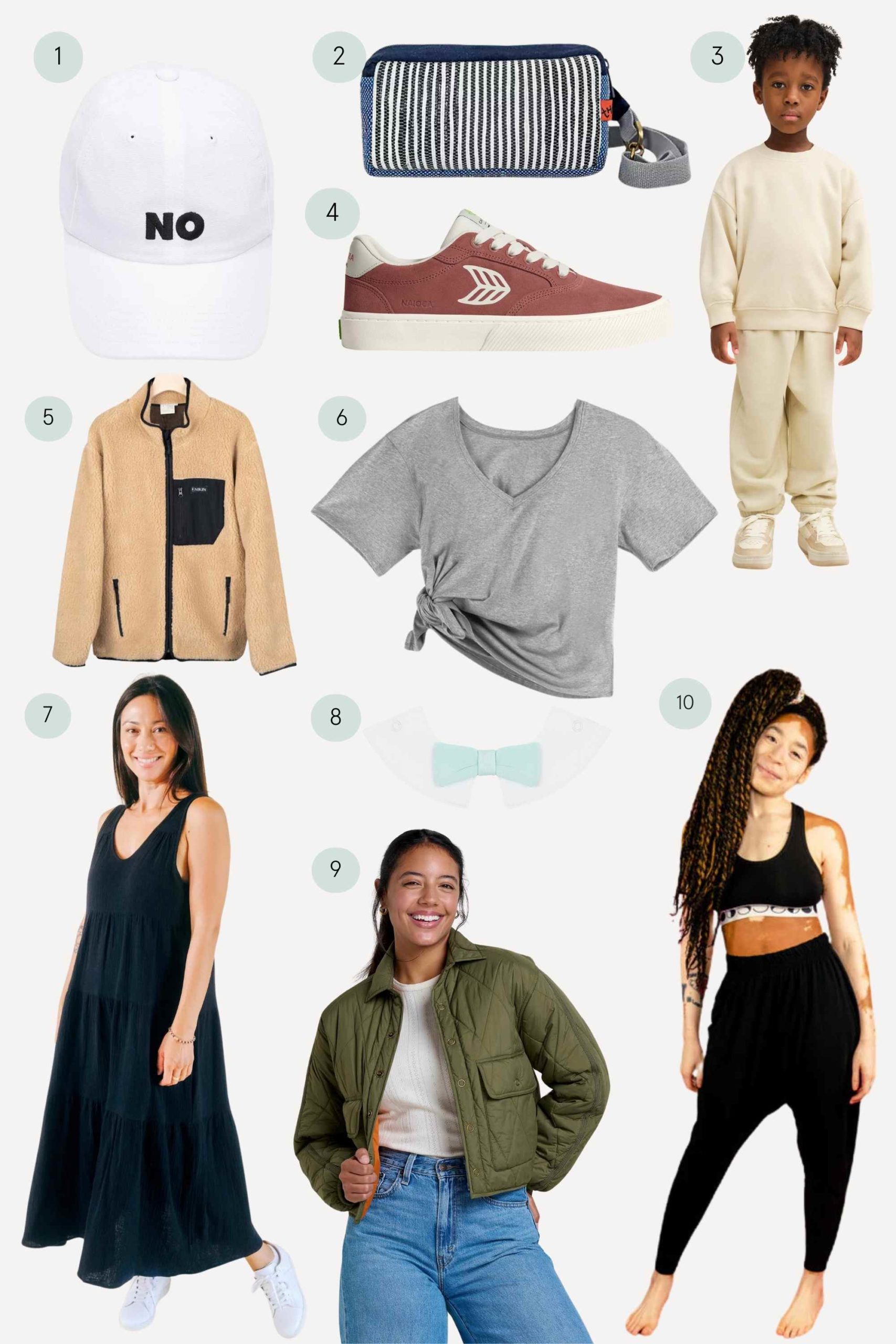 Collage featuring more sustainable products