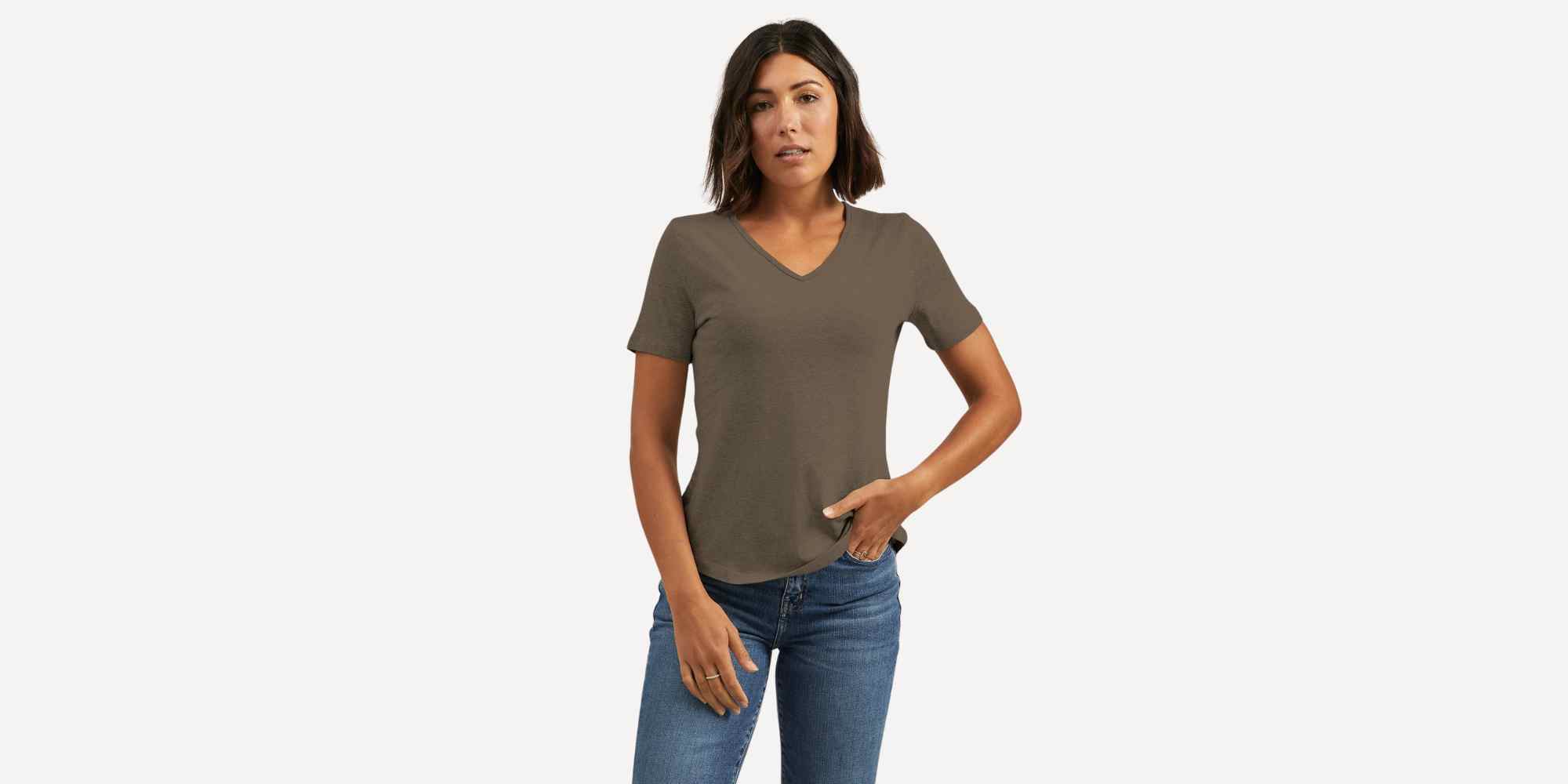 V-Neck Hemp T-Shirt from citizen wolf
