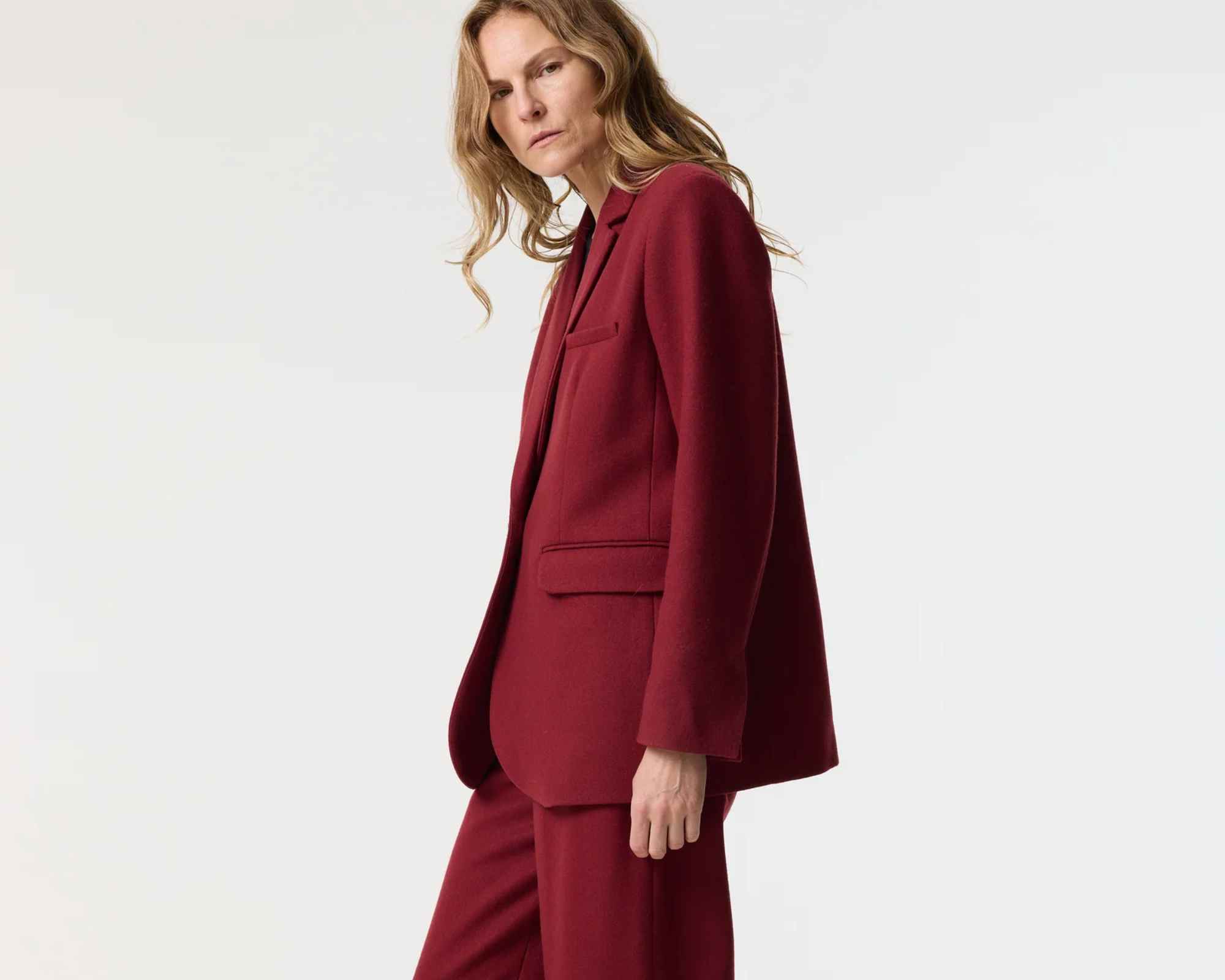 person wearing red suit from akyn