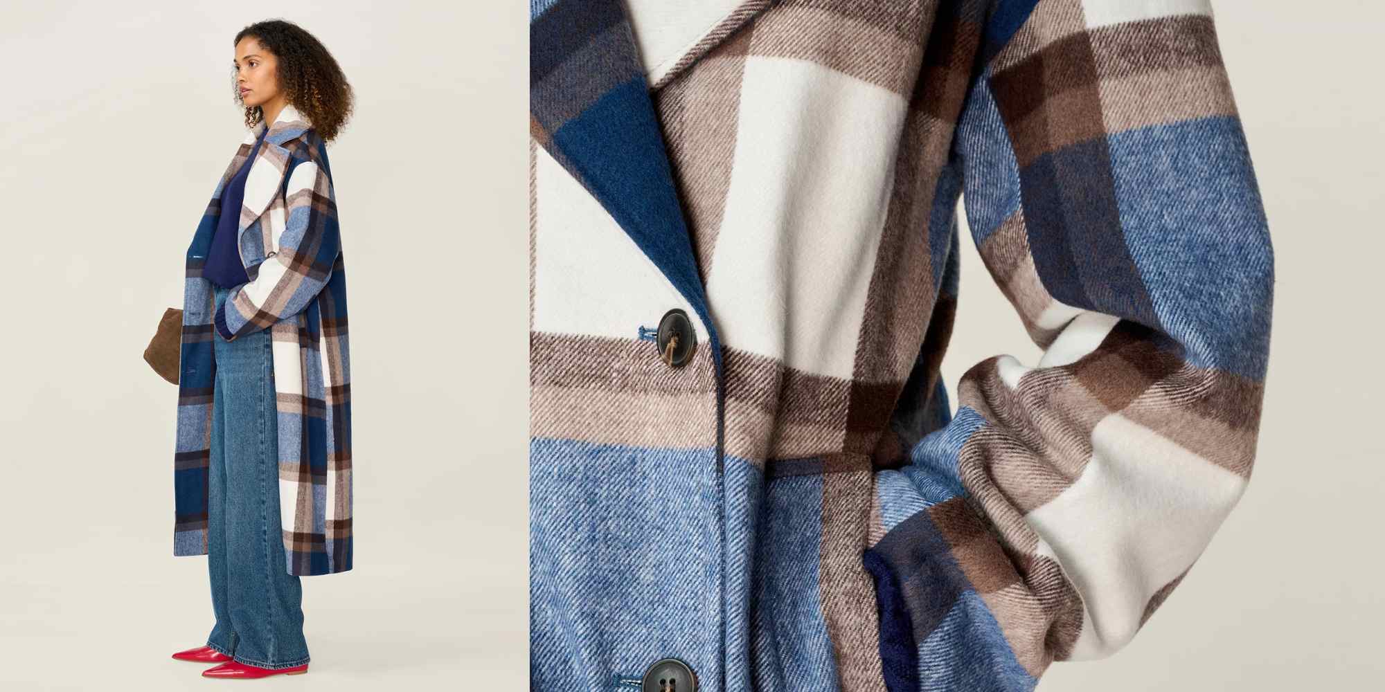 checked coat from omnes