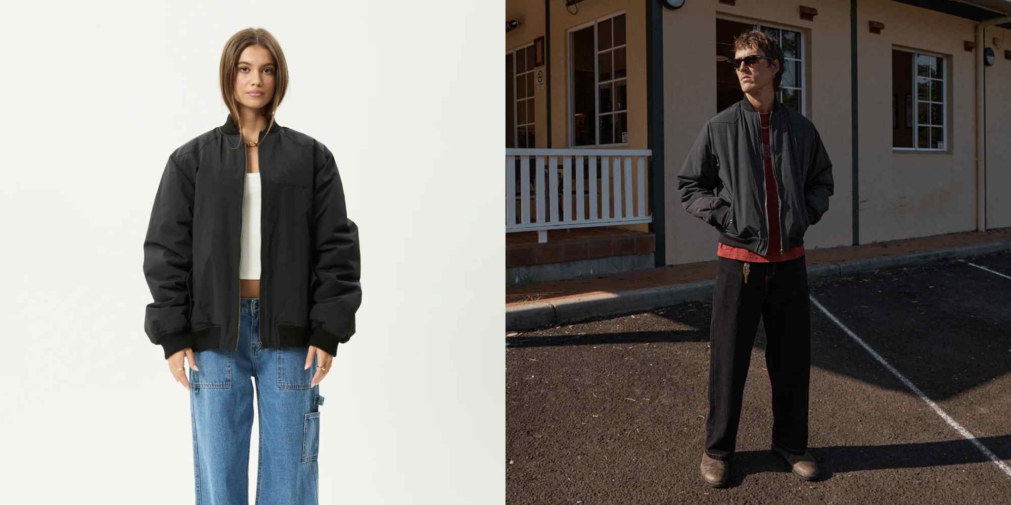 padded bomber jacket from afends