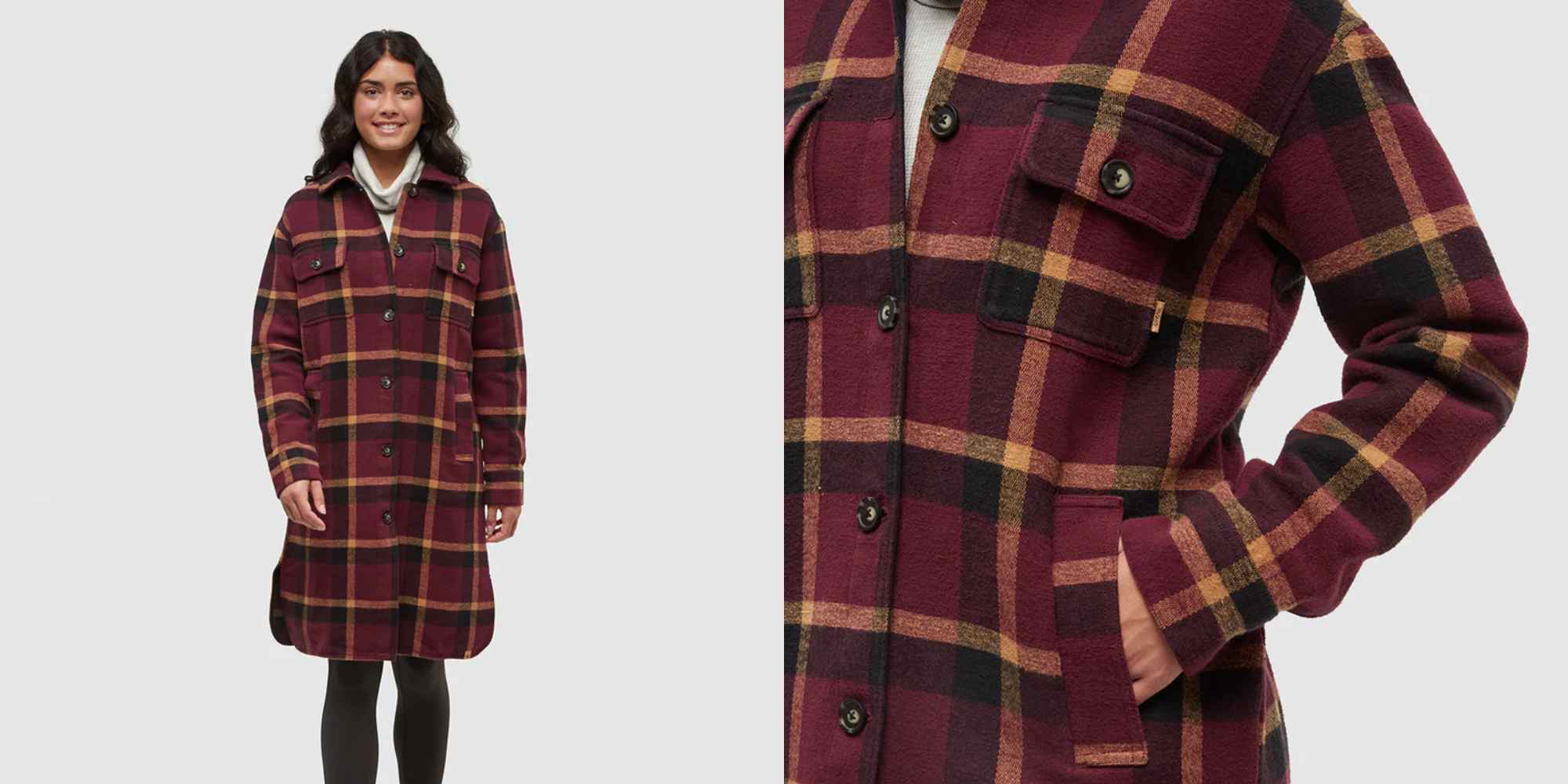 plaid coat from tentree