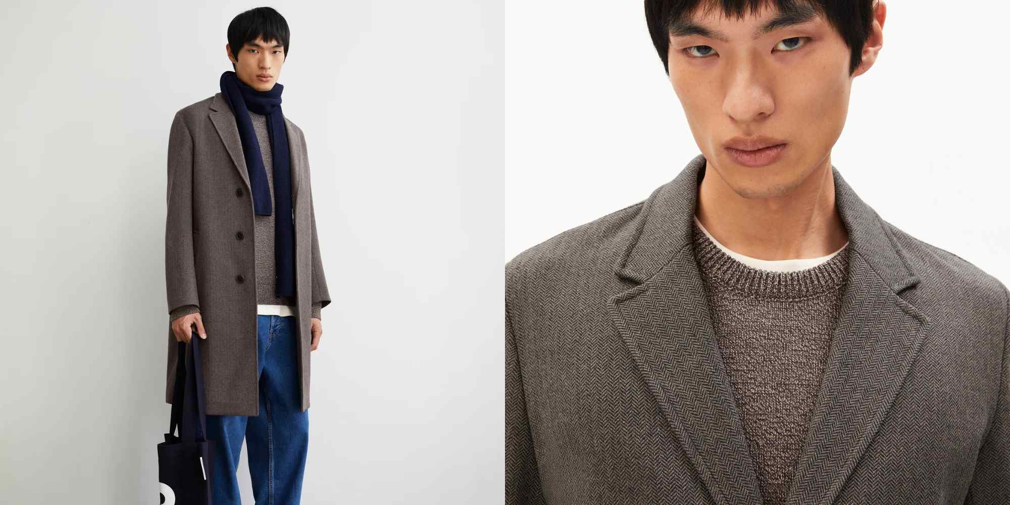 recycled wool coat from armedangels